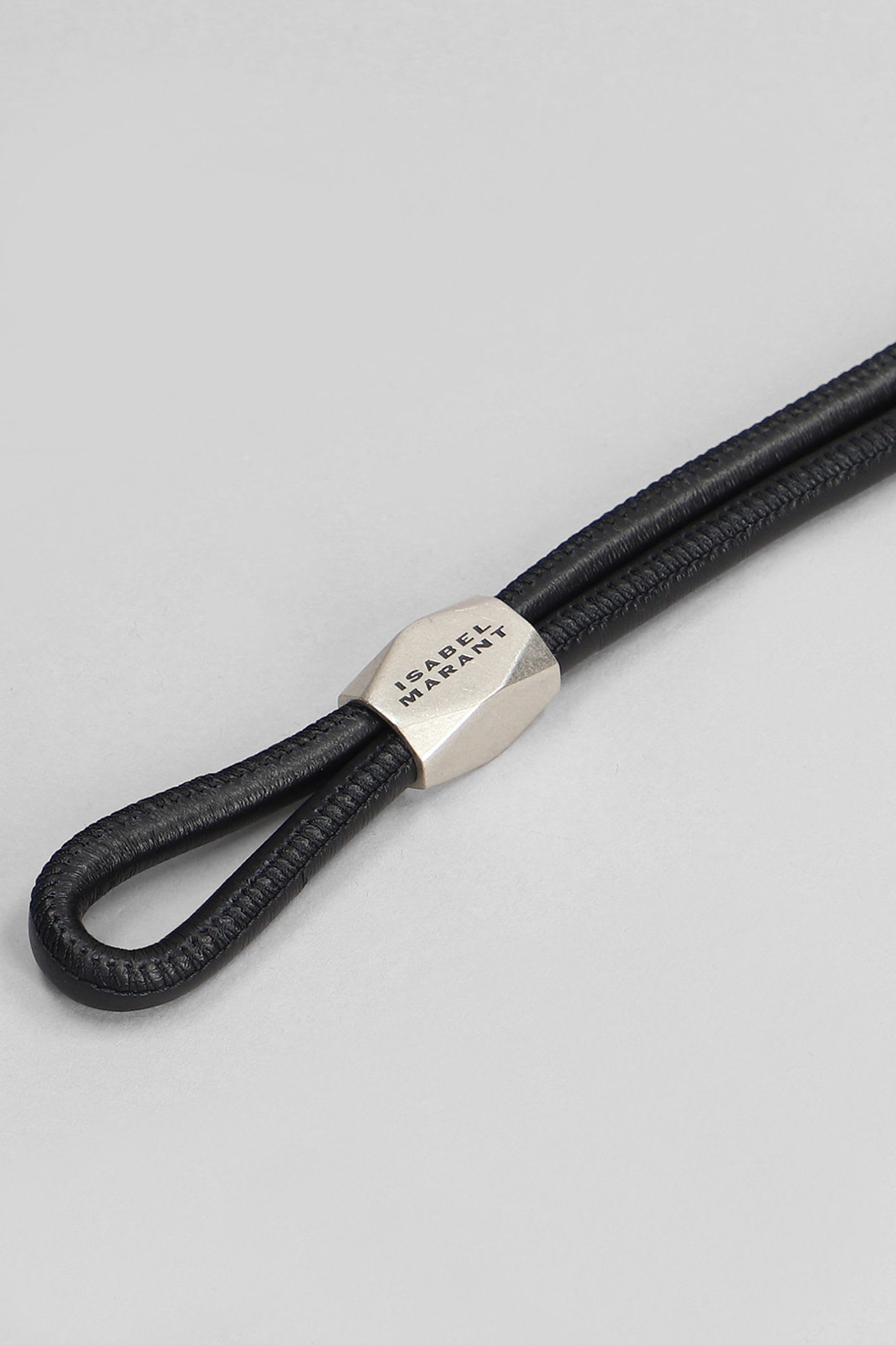 Isabel Marant Adjustable Knot Detail Belt With Metal Tips In Black