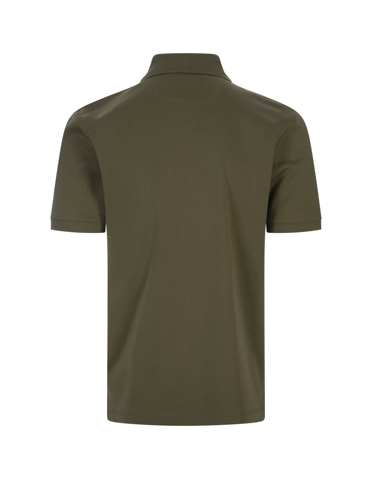 Shop Hugo Boss Military Green Knitted Polo Shirt