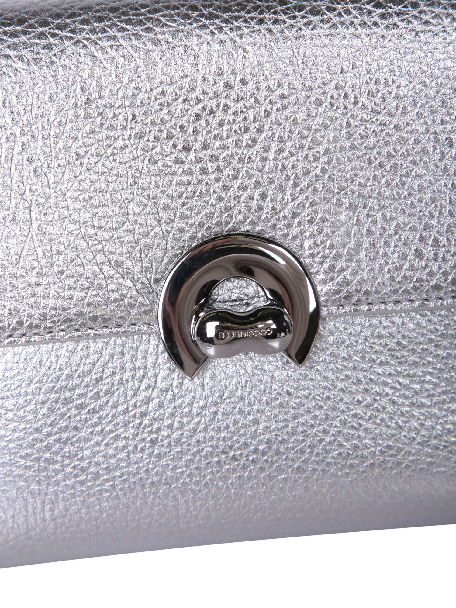Shop Coccinelle Arlettis Mini Silver Bag In Metallic