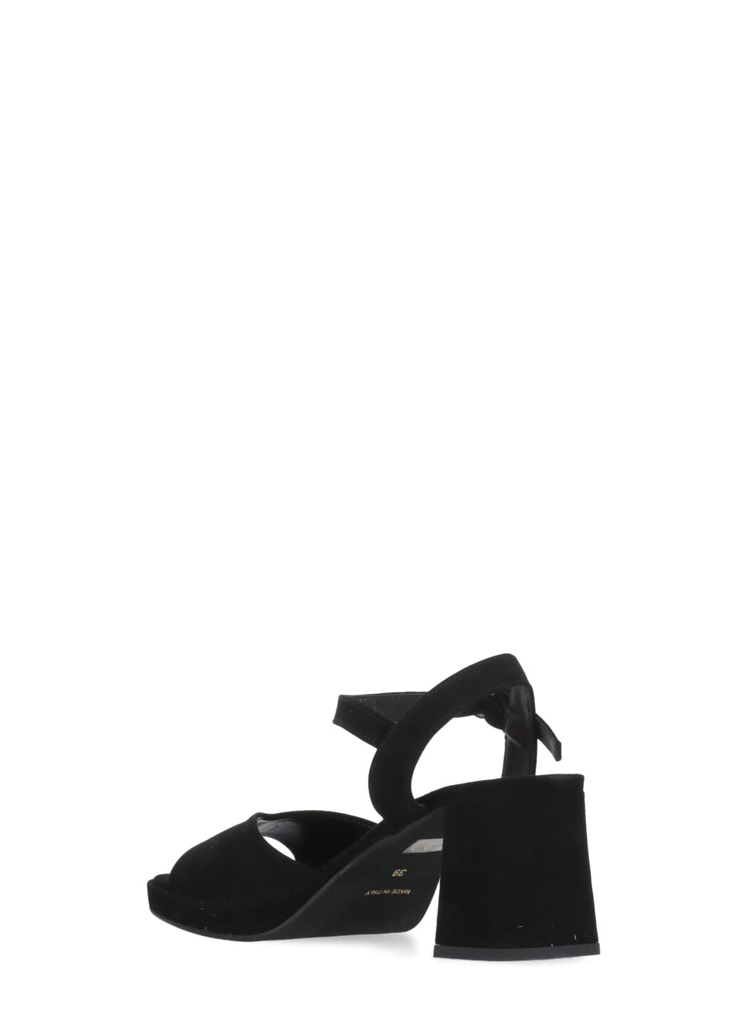 Shop The Seller Suede Leather Sandals In Black