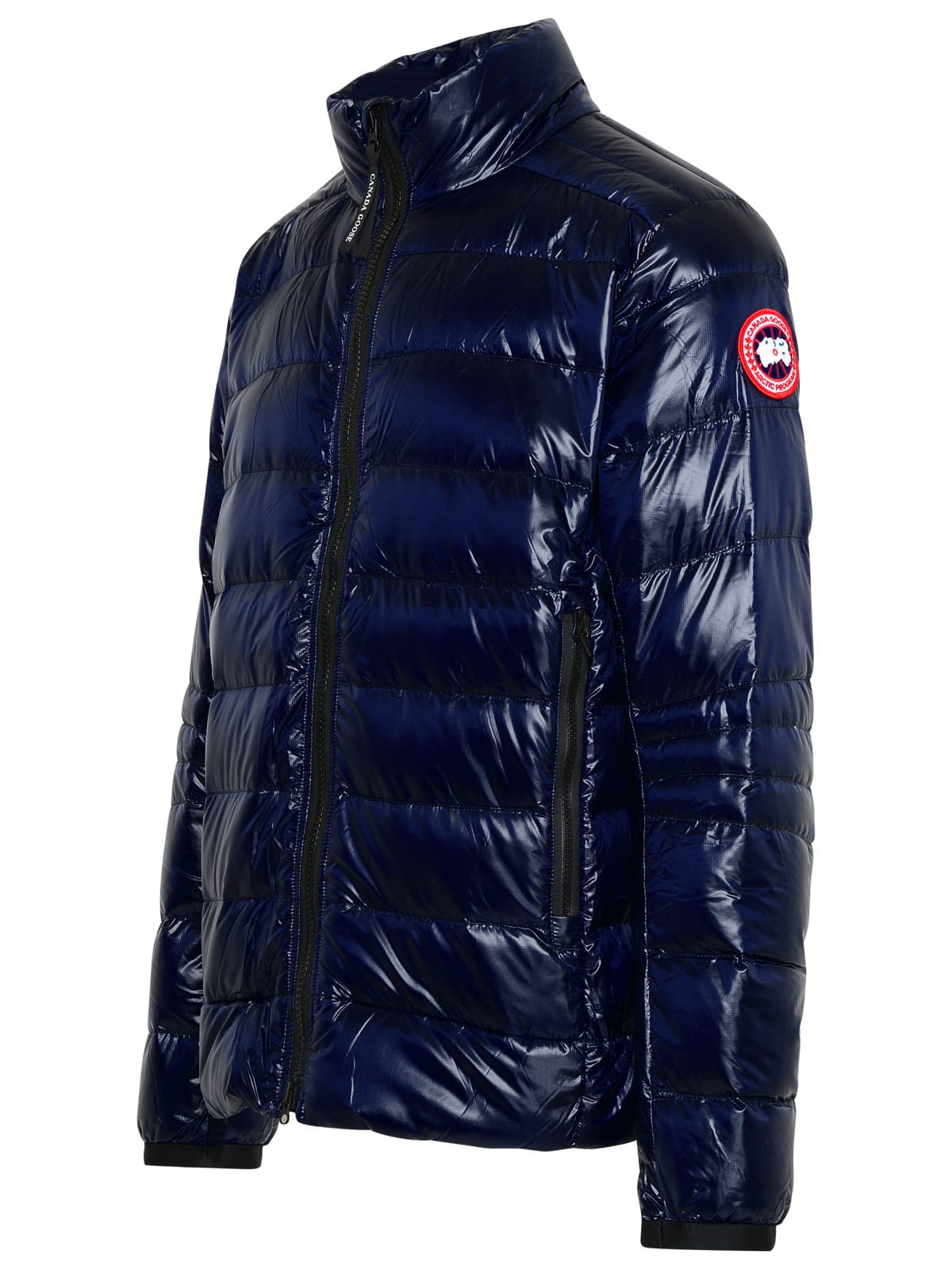 Shop Canada Goose Navy Nylon Crofton Puffer Jacket