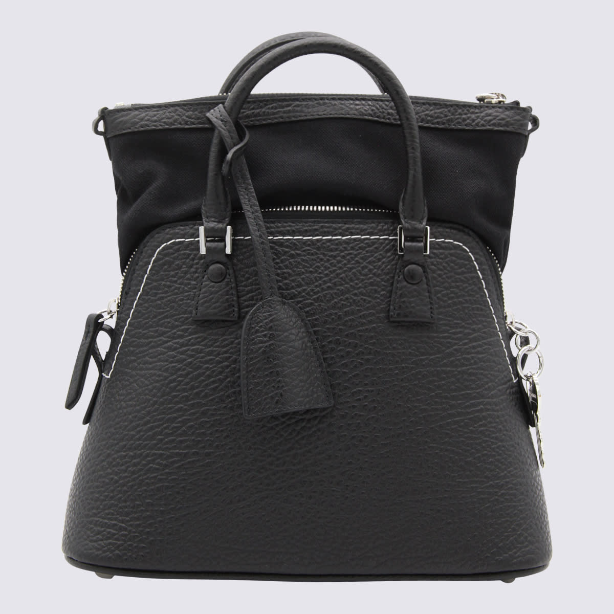 Shop Maison Margiela Black Leather 5ac Classique Mini Crossbody Bag