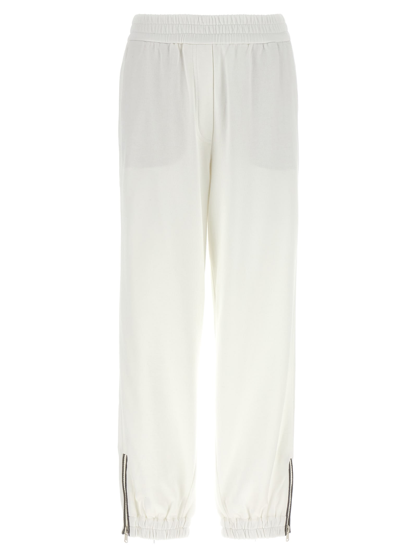 Shop Brunello Cucinelli Monile Joggers In White