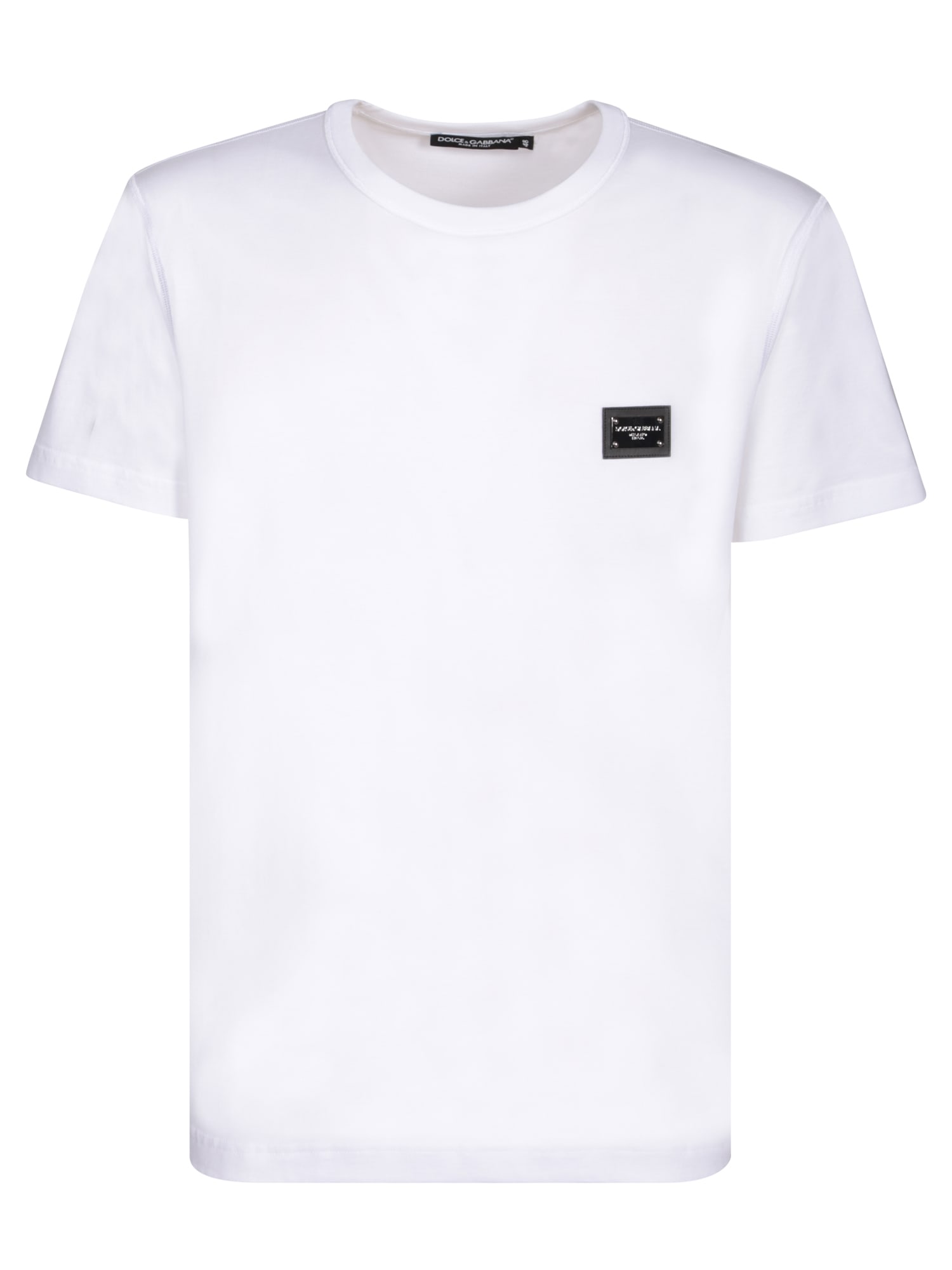 Shop Dolce & Gabbana Logo Plaque T-shirt In White