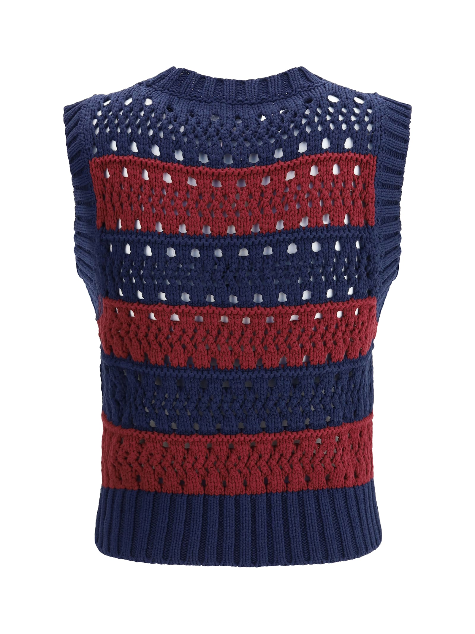 Ganni Multicolor Cotton And Polyester Vest In Multi