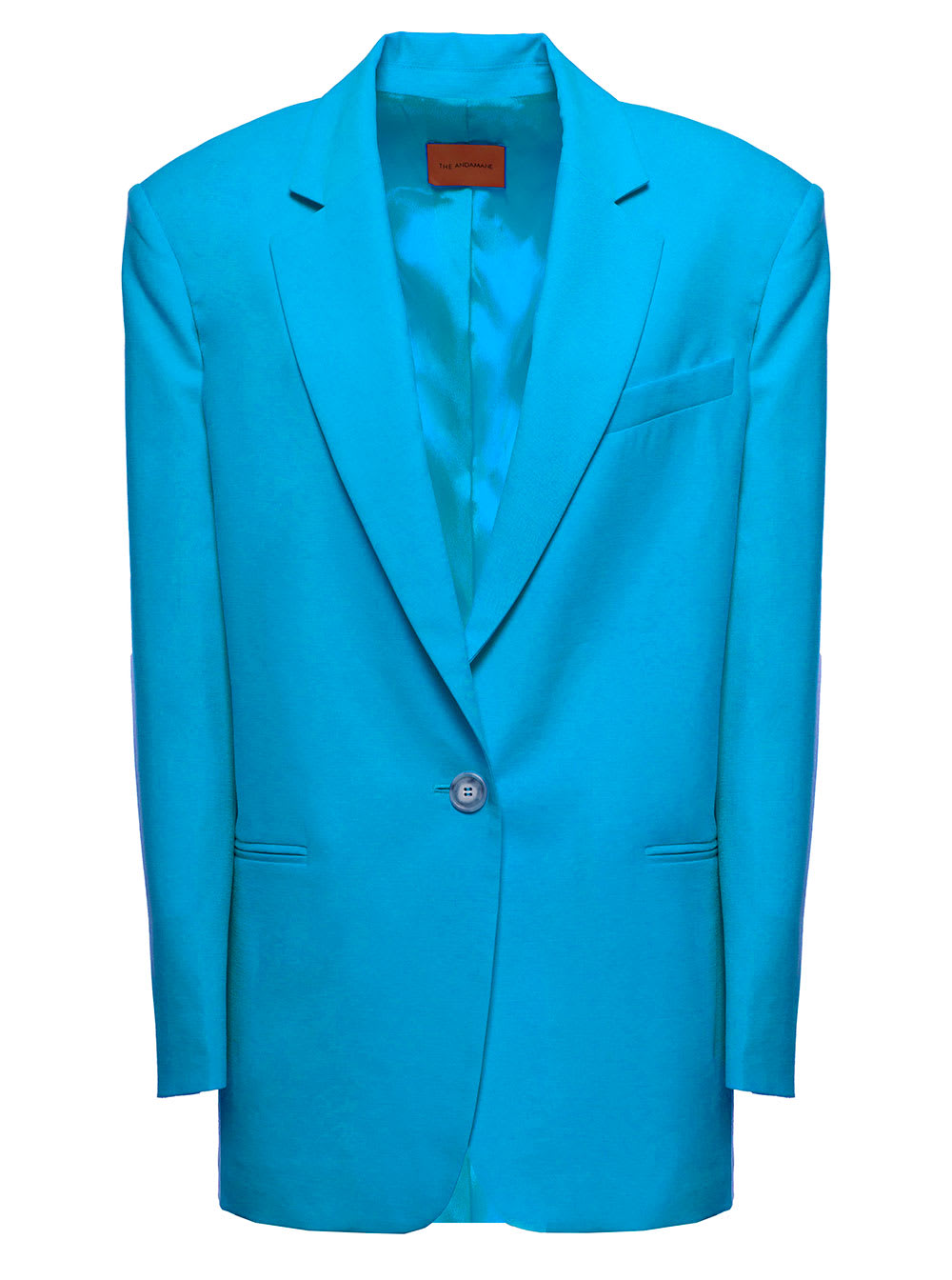 The Andamane Womans Single-breasted Light Blue Lyocell Blend Blazer