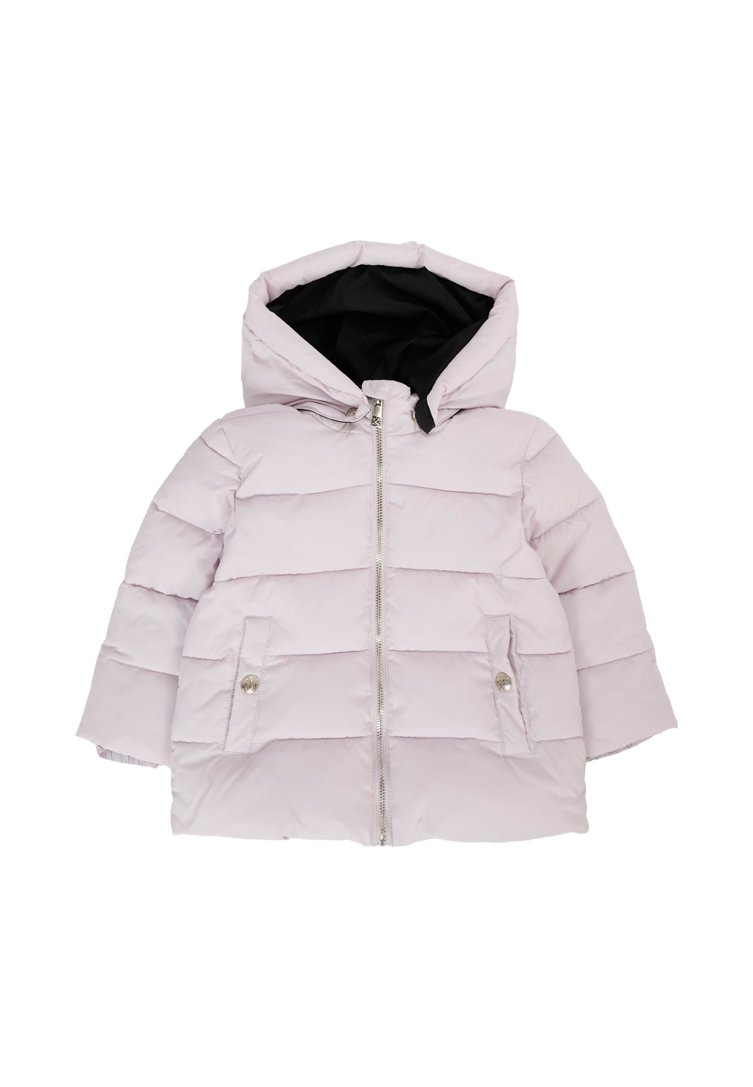 Richmond Lilac Down Jacket For Babykids With Logo In Pink