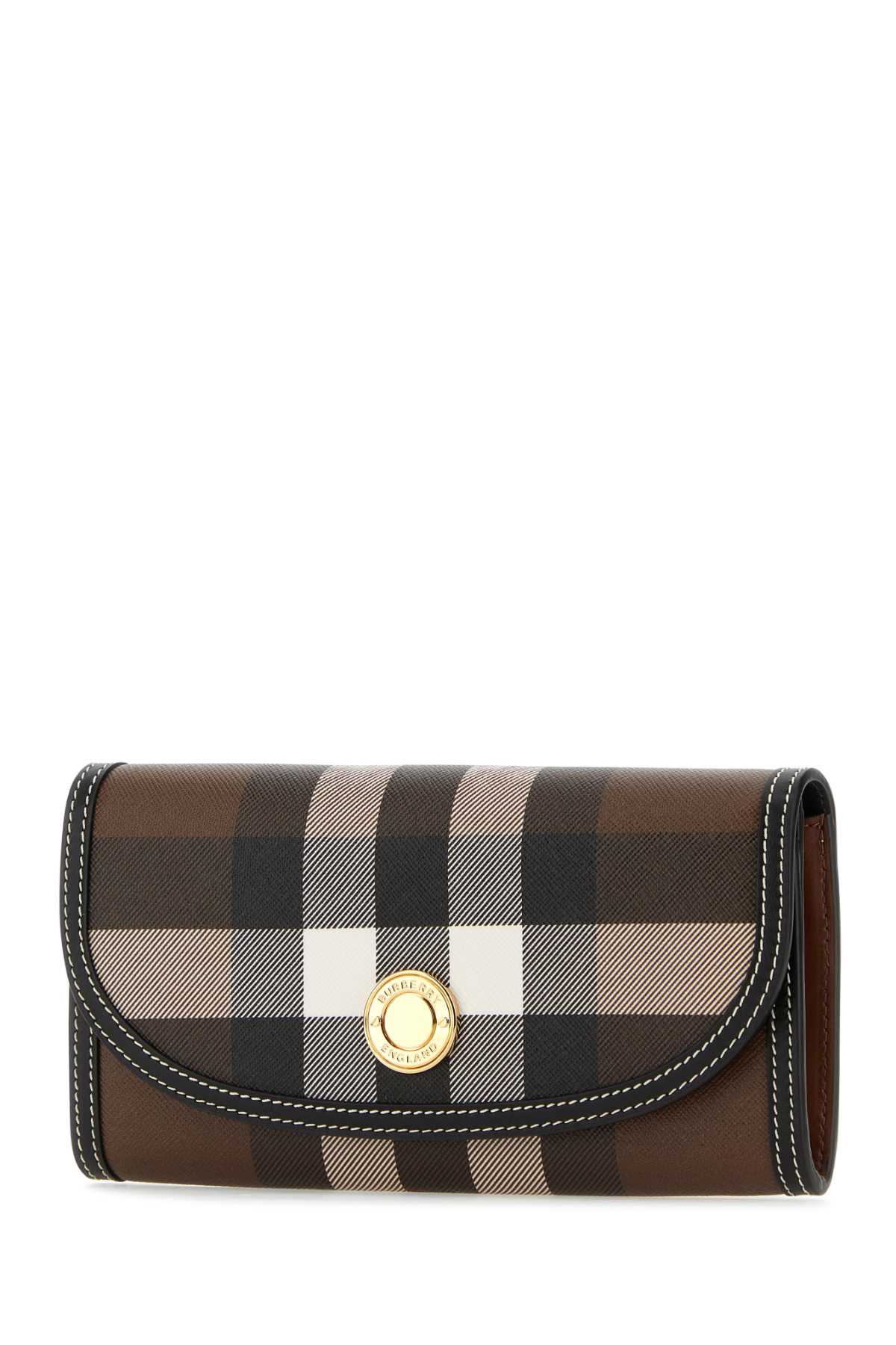 Shop Burberry Printed Canvas And Leather Wallet In Darkbirchbrown