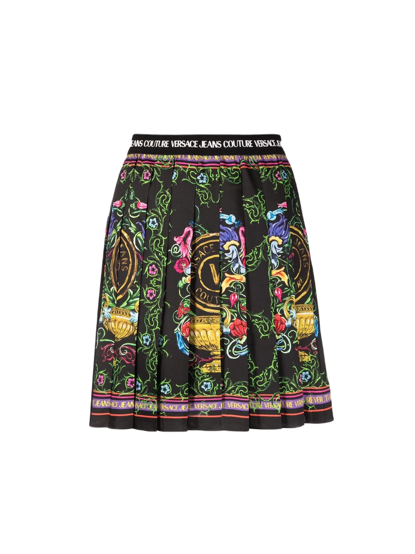 Shop Versace Jeans Couture Skirt In Black