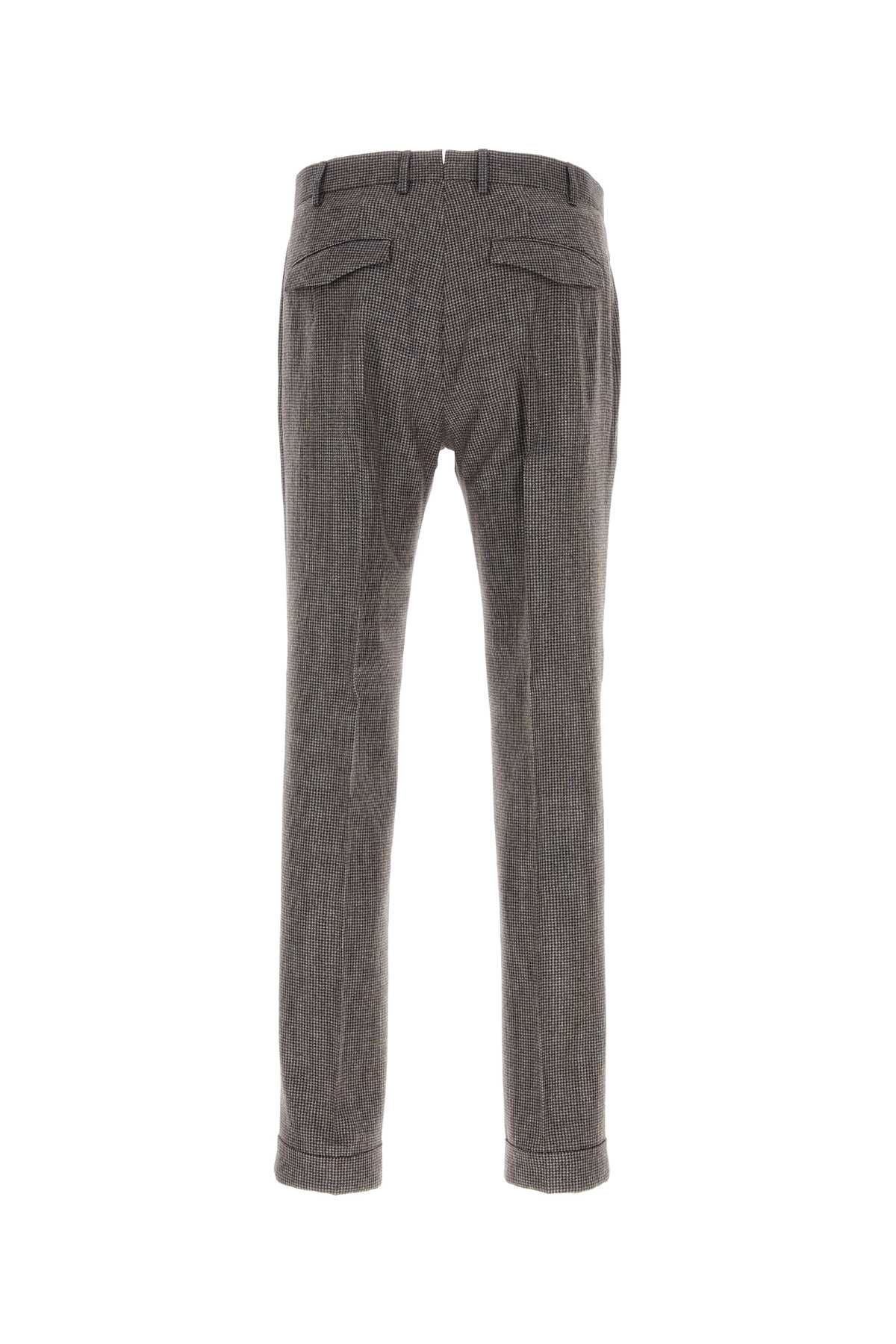 Shop Pt Torino Embroidered Houndstooth Pant In Grigiomedio