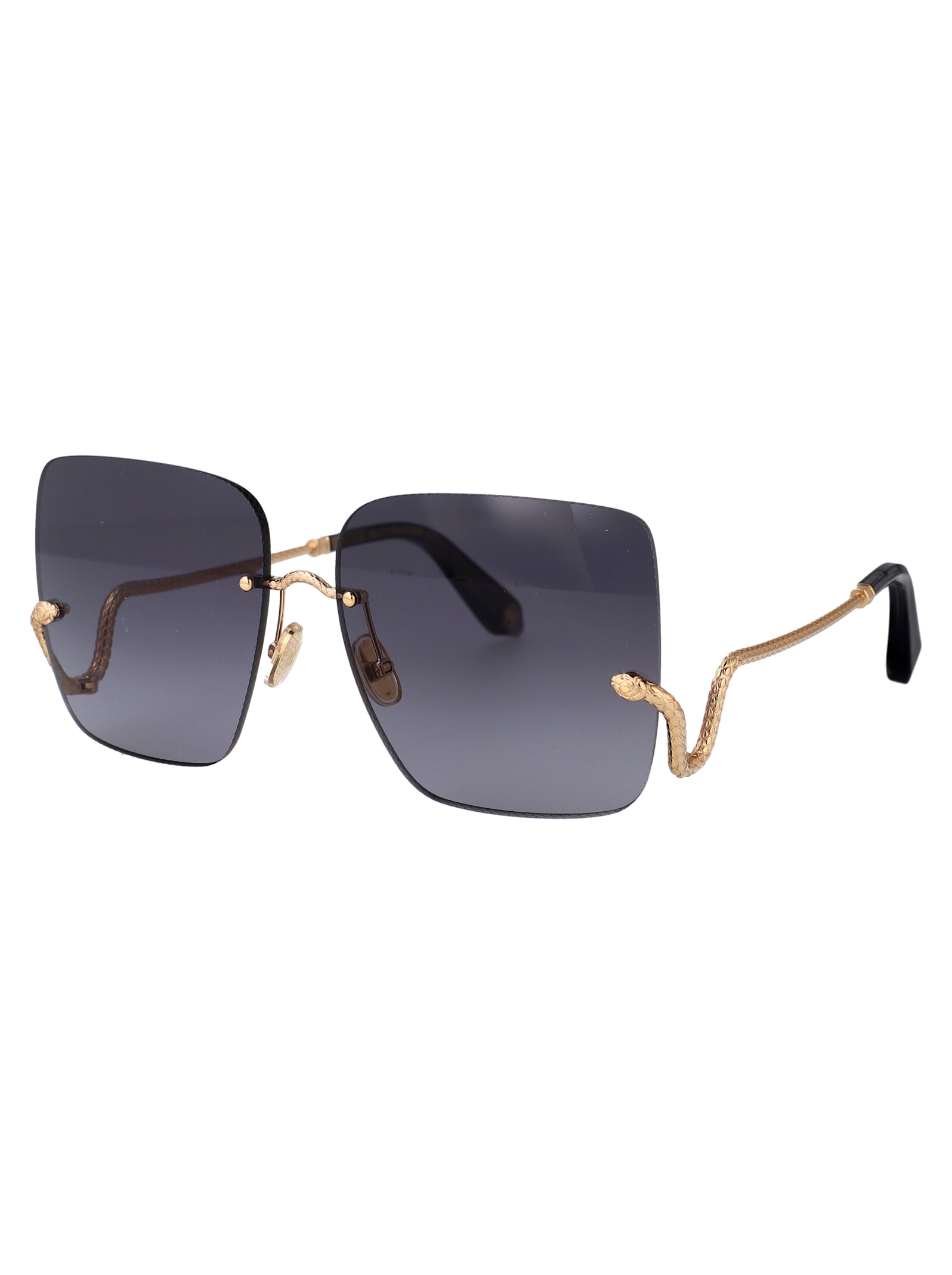 Roberto Cavalli Src061 Sunglasses In Oro Rose Lucido Totale