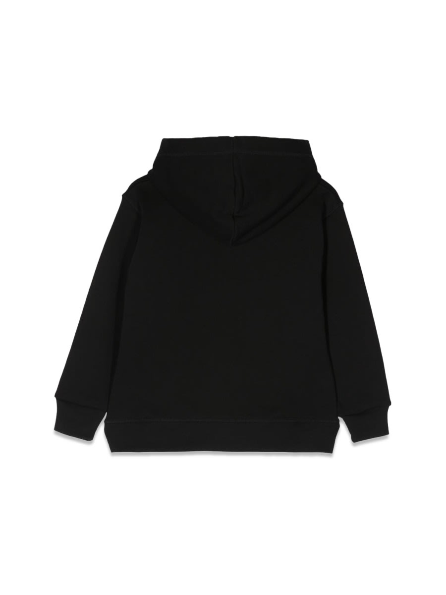 Dsquared2 Cotton Sweatshirt Hoodie W/ Logo In Black