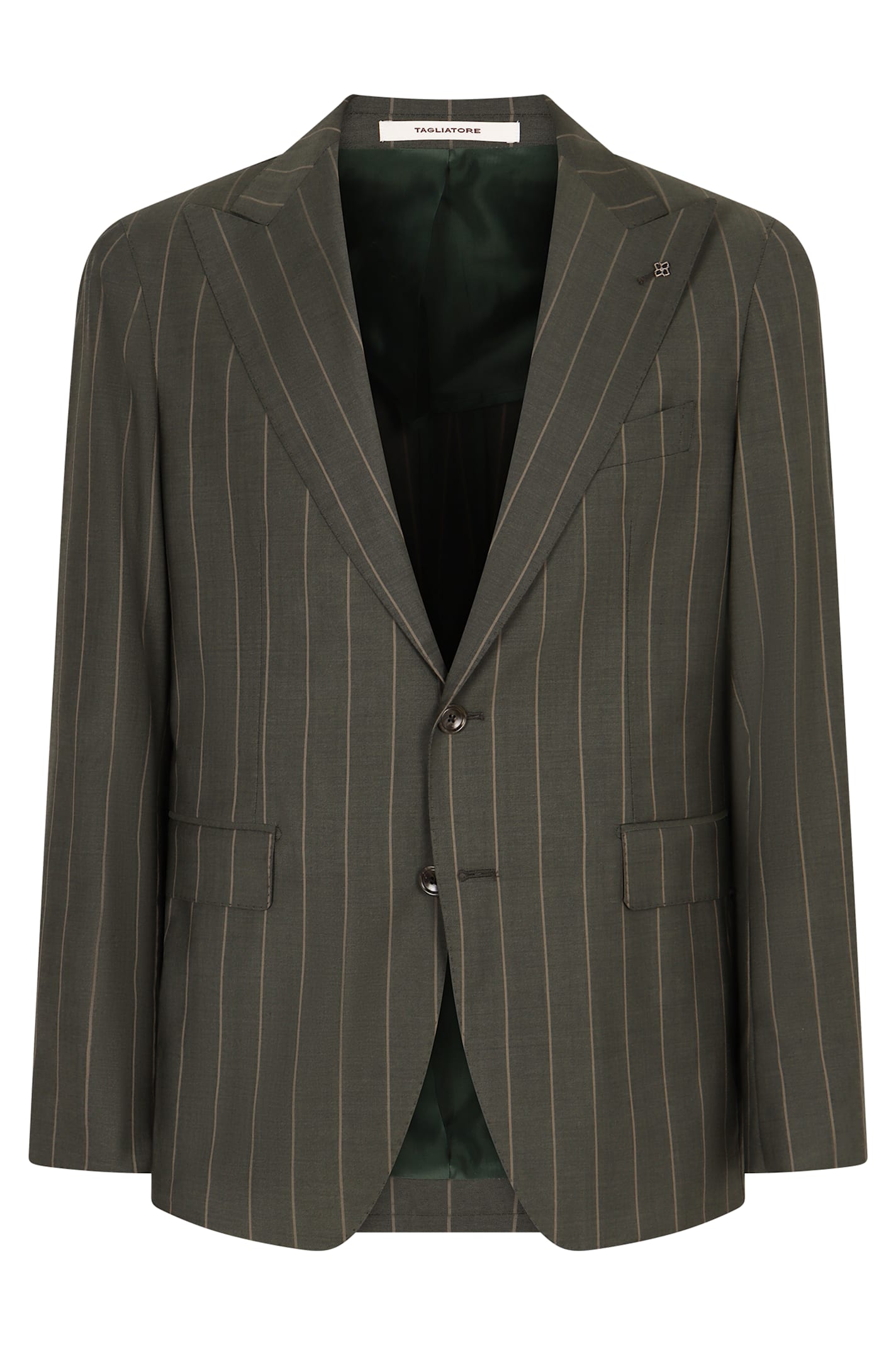 Tagliatore Two-piece Wool Suit In Green