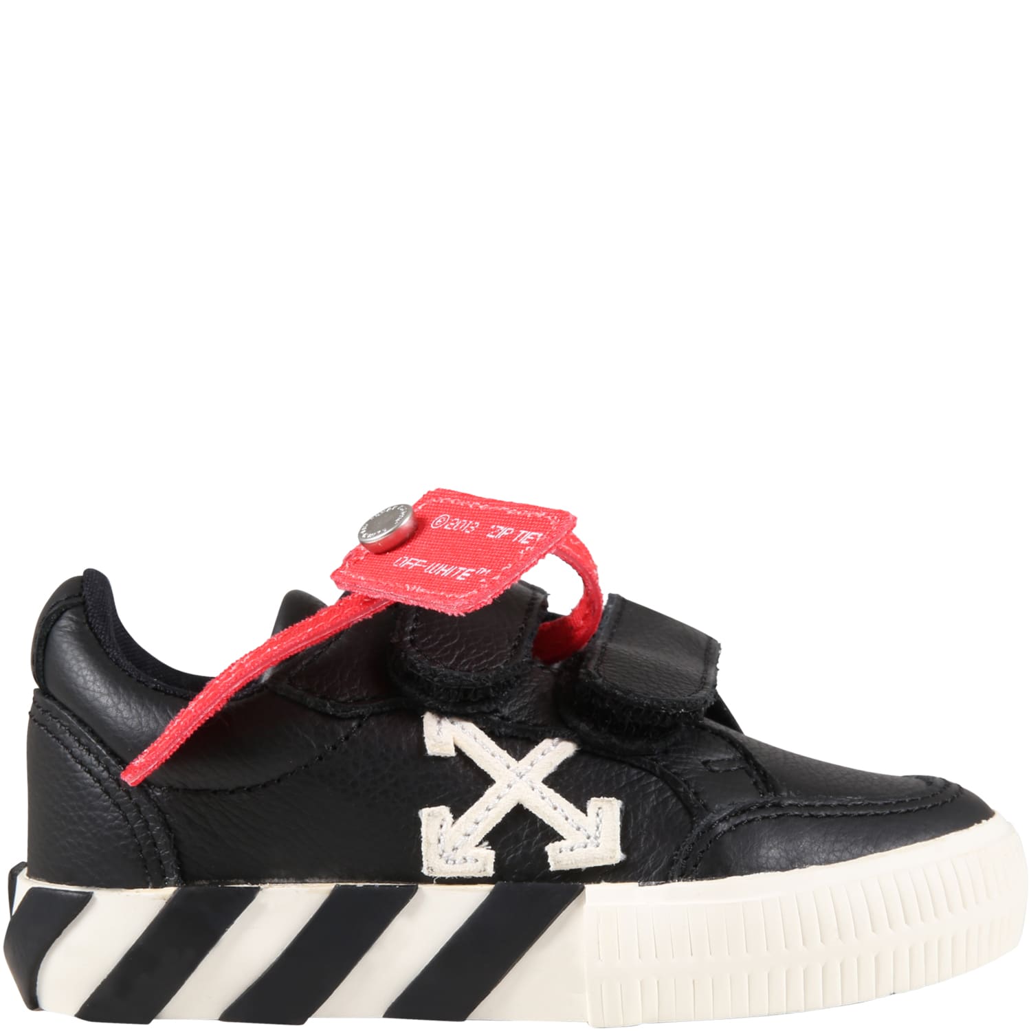 Off-White Black Sneakers For Kids With White Arrows