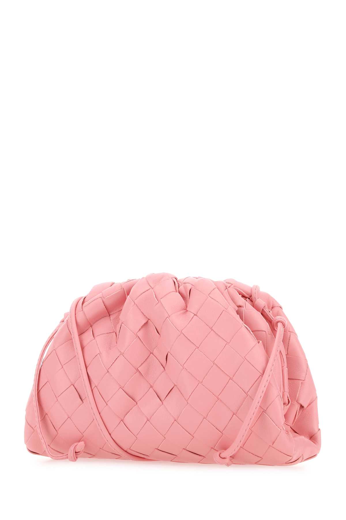 Shop Bottega Veneta Pink Nappa Leather Mini Pouch Crossbody Bag In 5832