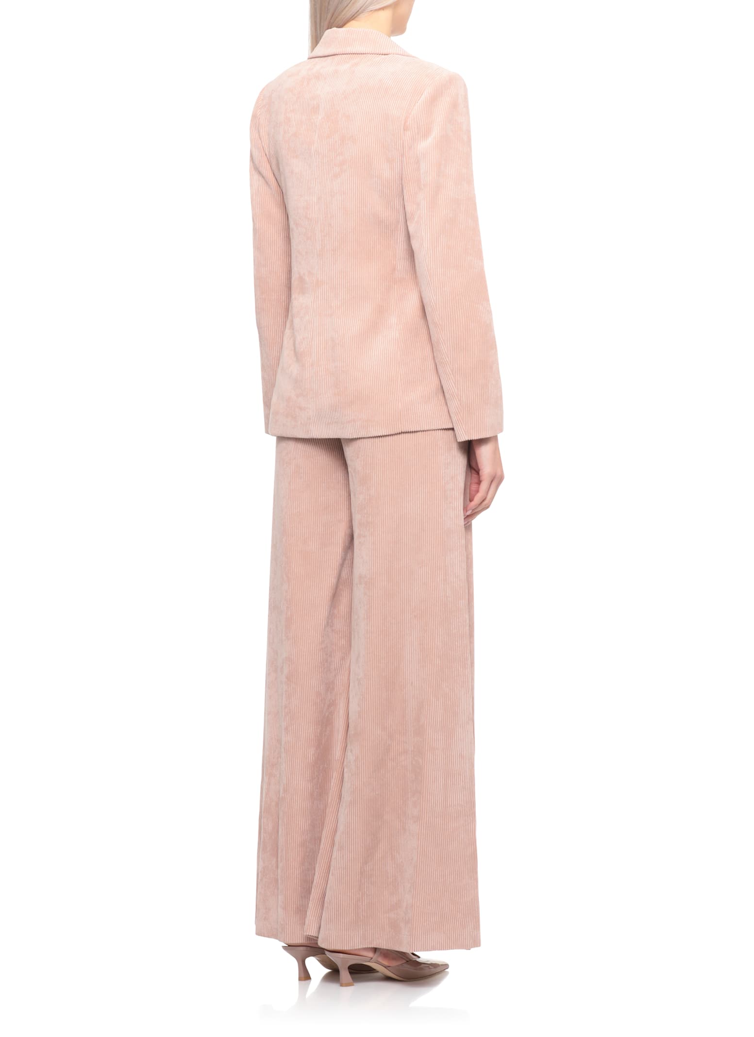 D Exterior Corduroy Blazer In Pink