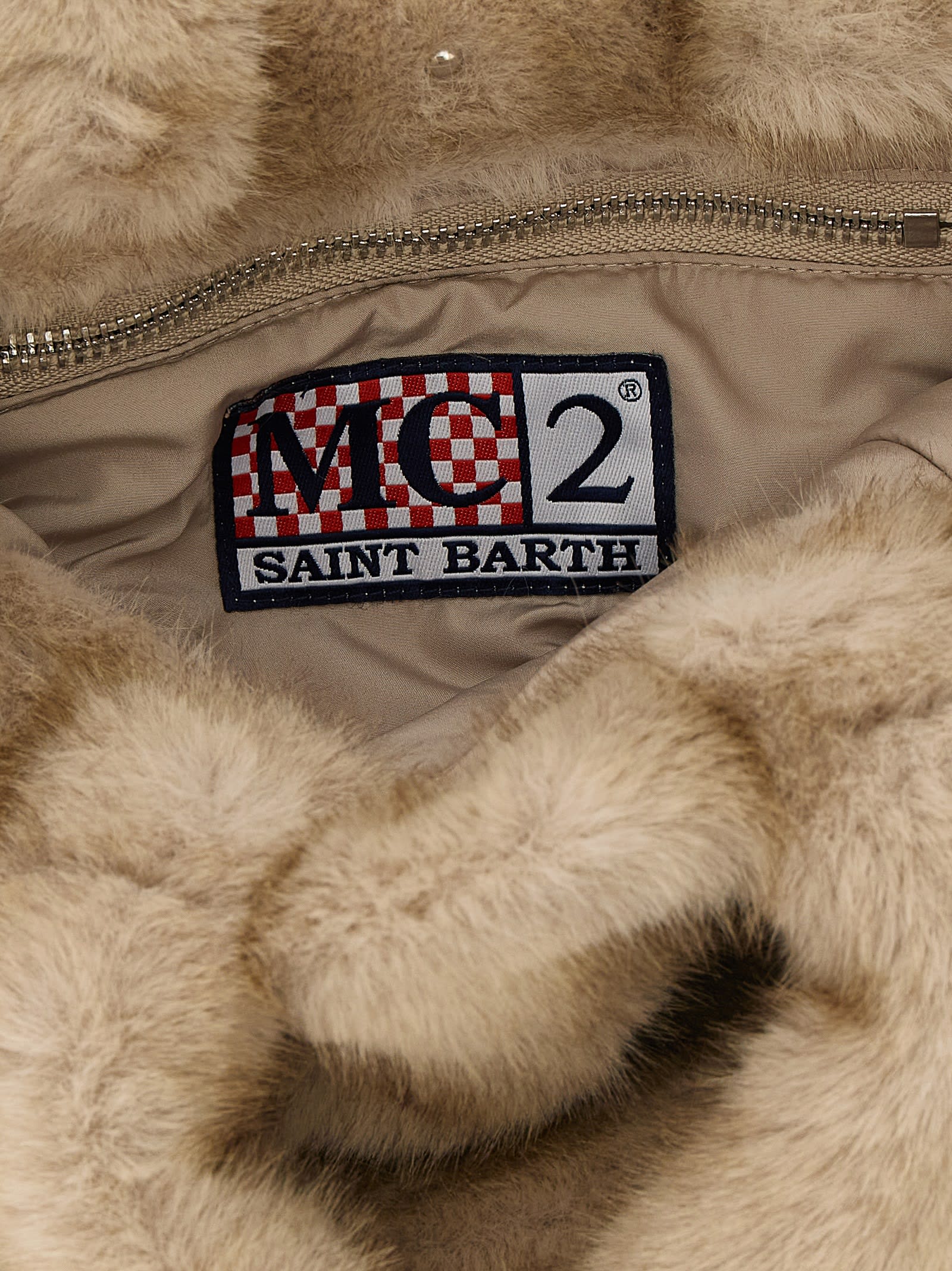 Mc2 Saint Barth Colette Soft Fur Hand Bags Beige In Brown