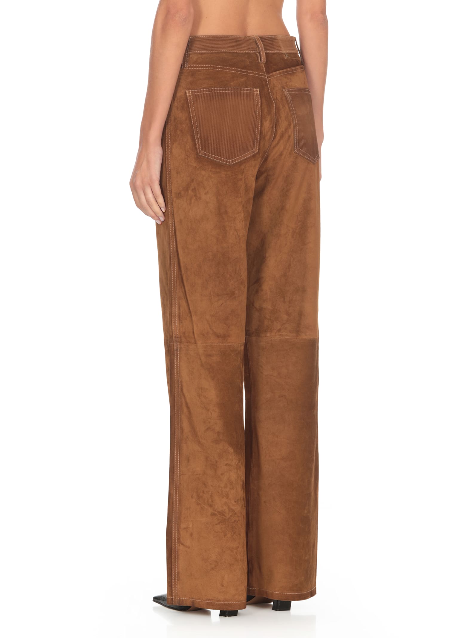 Shop Golden Goose Melany Trousers In Brown