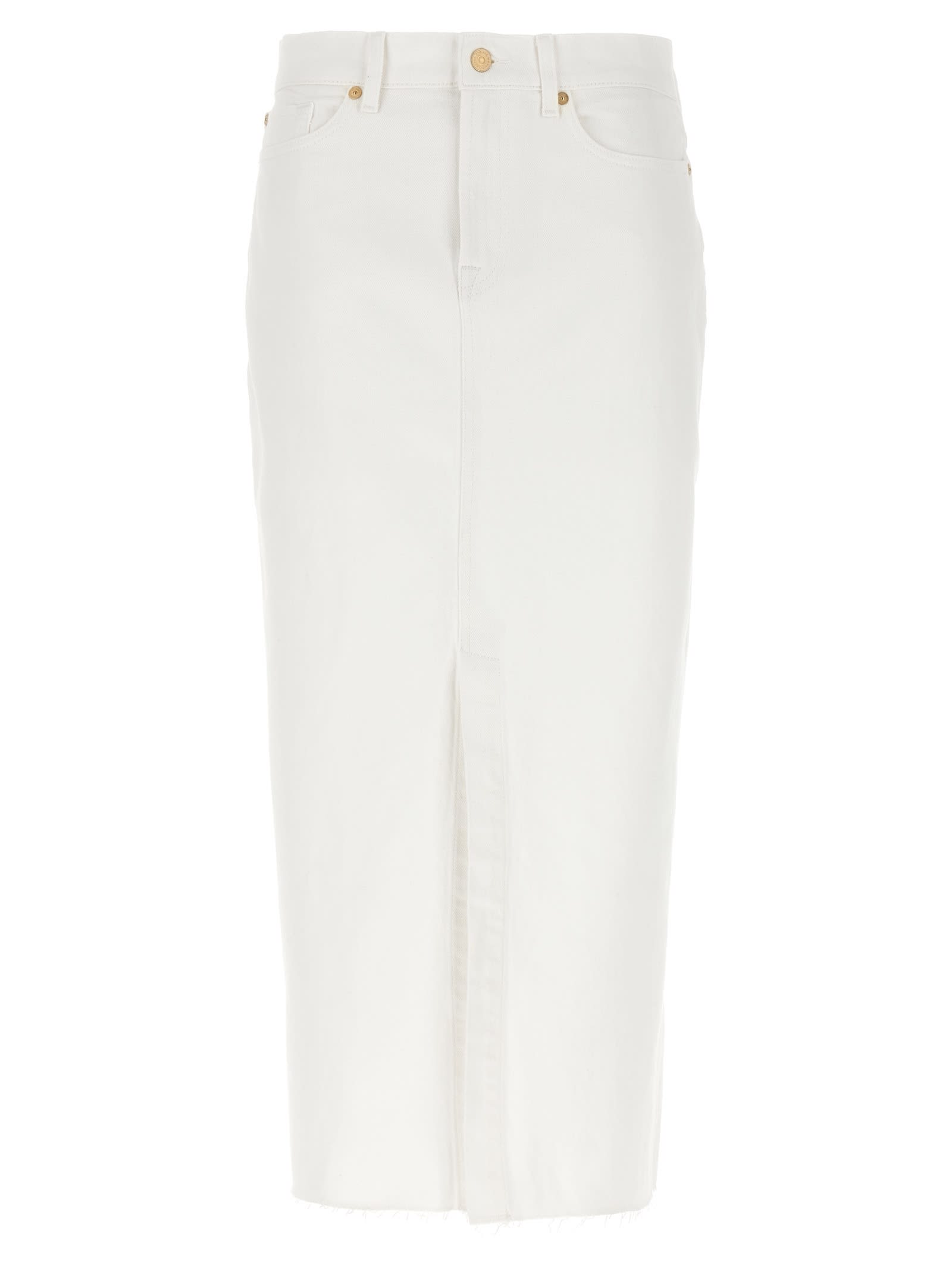 Shop 7 For All Mankind Kellie Skirt In White