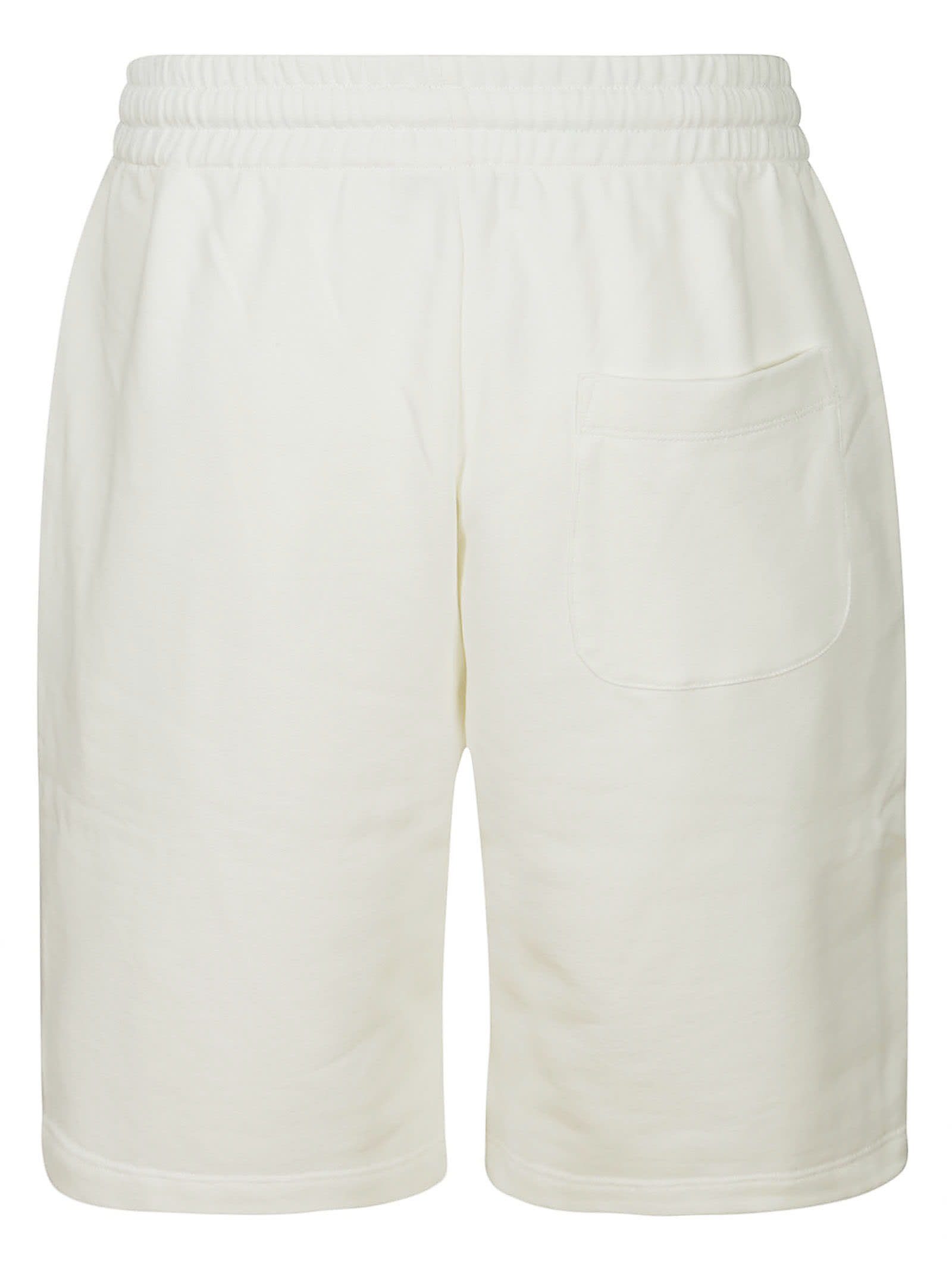 Shop Ih Nom Uh Nit Shorts With Logo Small On Left Leg In Off White