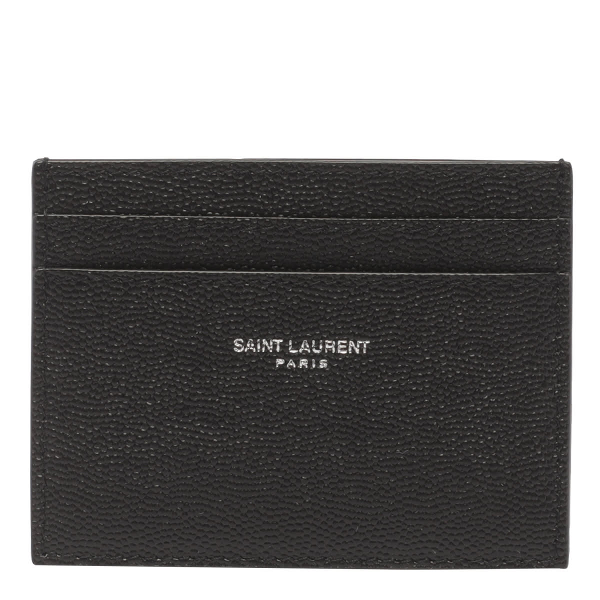 Shop Saint Laurent Logo Cards Holder In Black