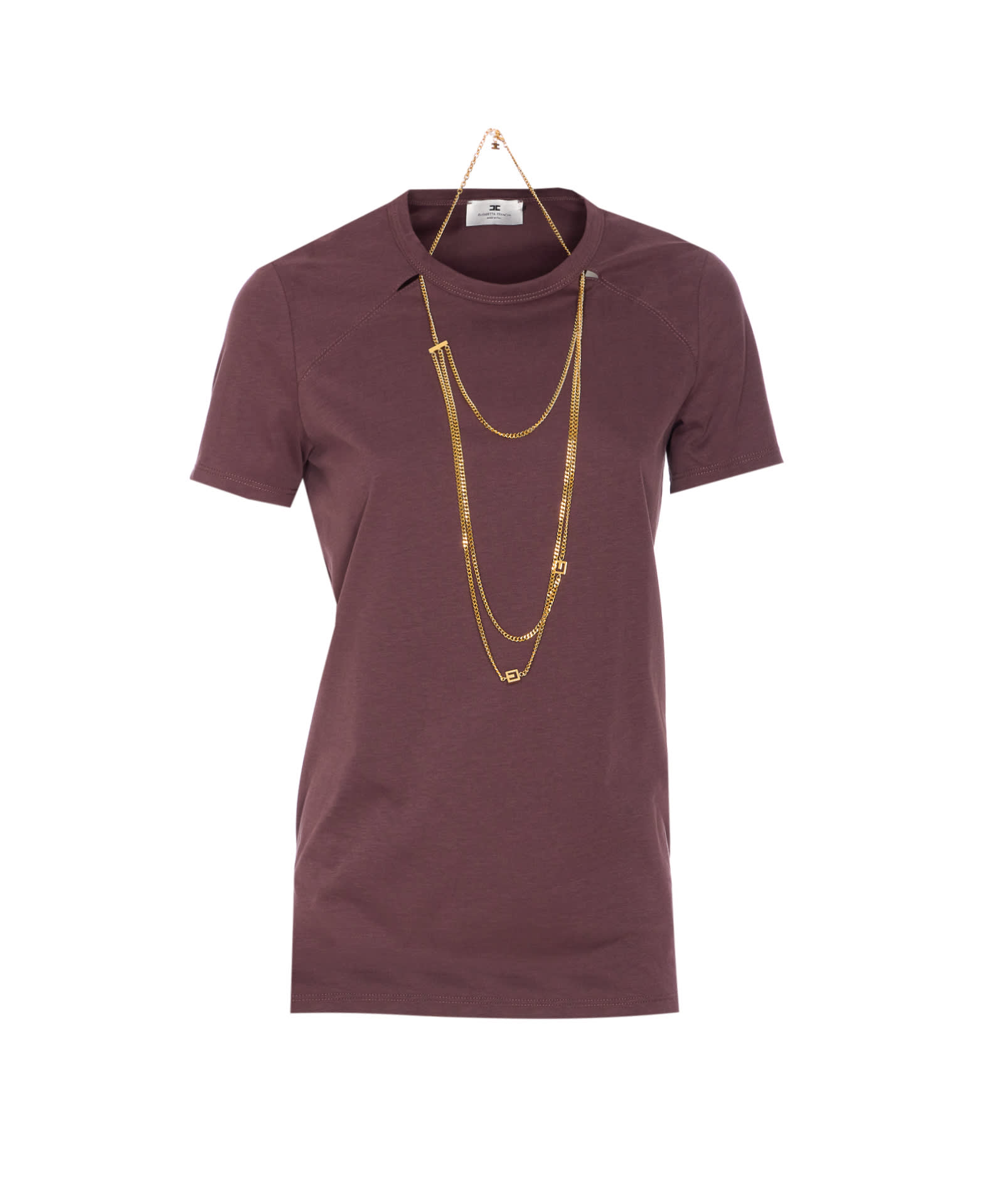 Elisabetta Franchi Jersey T-shirt With Jewel Detail