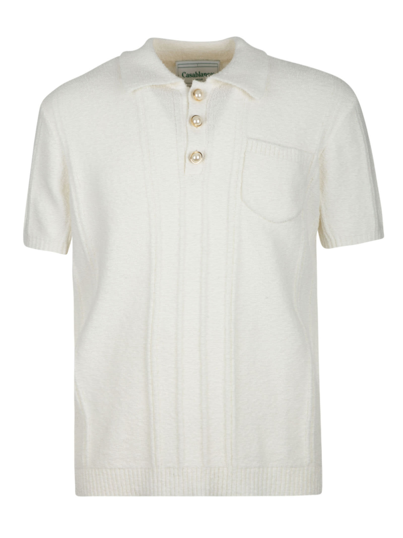 Casablanca Boucle Knit Polo Shirt