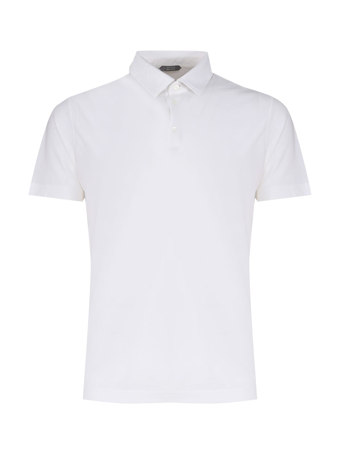 Shop Zanone Polo Shirt In Cotton In White
