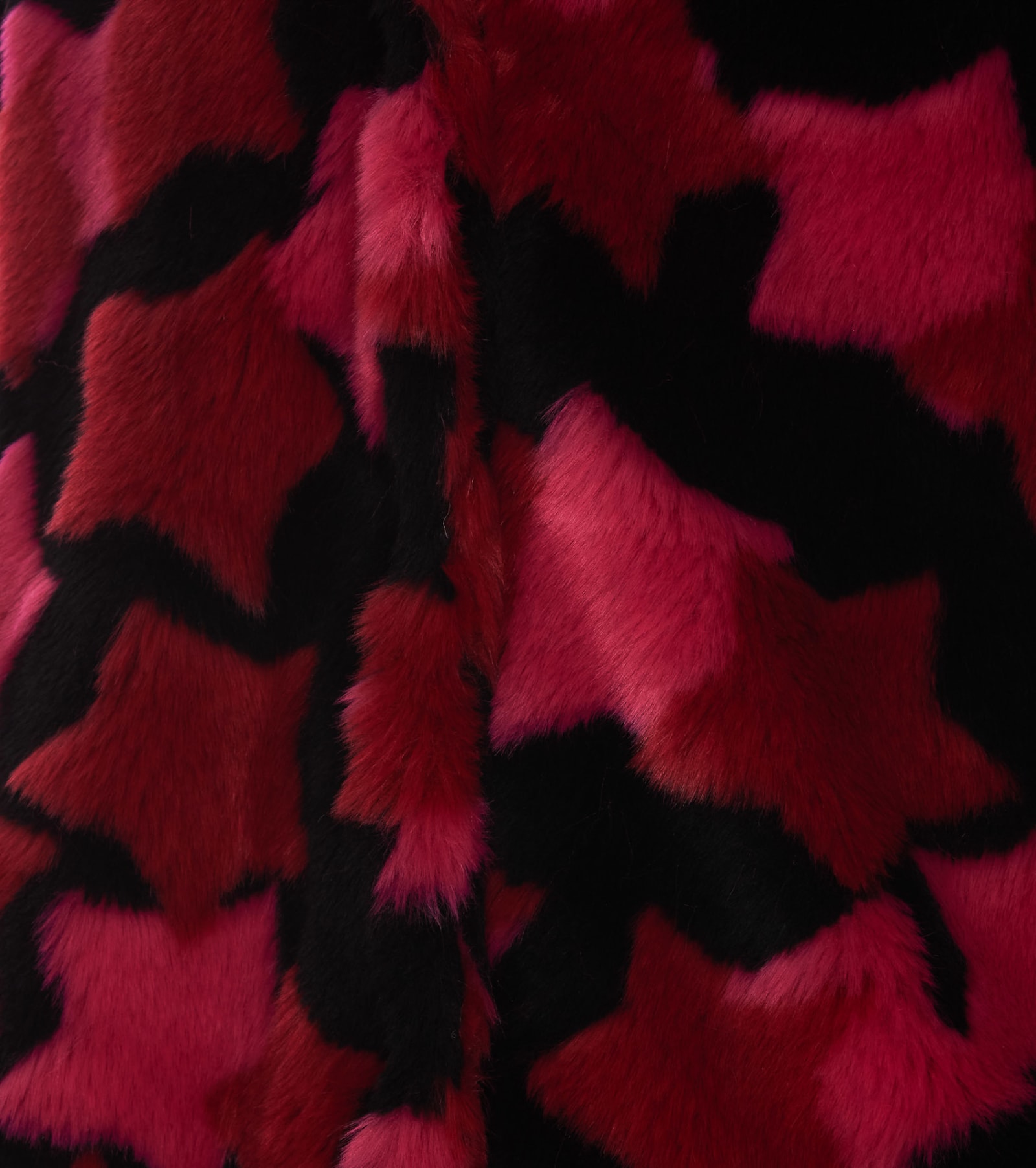 Versace Jeans Couture Star Faux-fur Overcoat In 455