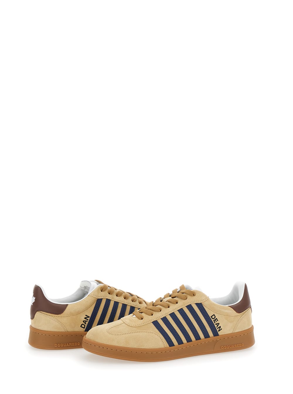 Shop Dsquared2 Sneakers Crosta+vitello In Brown