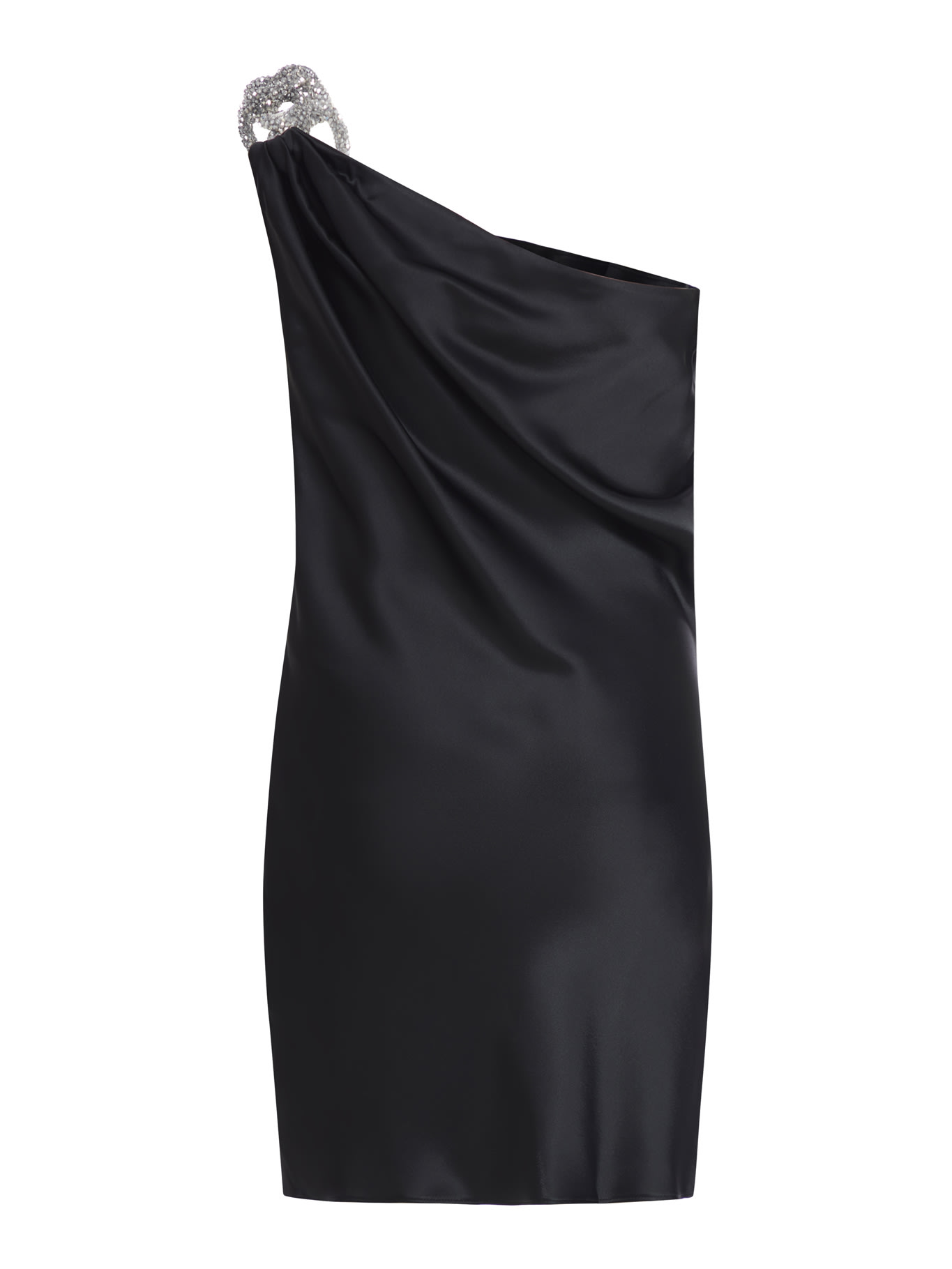Shop Stella Mccartney Mini Falabella Crystal Dress In Black
