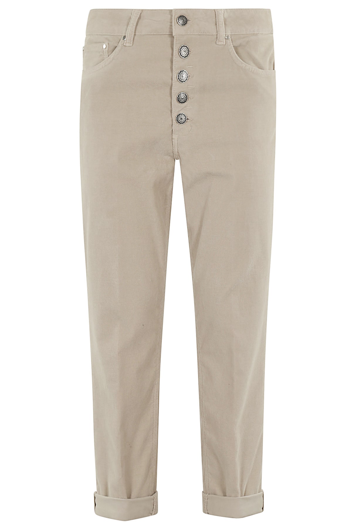 Dondup Trousers Featuring Bottom Cuffs And 5 Pockets In Nude