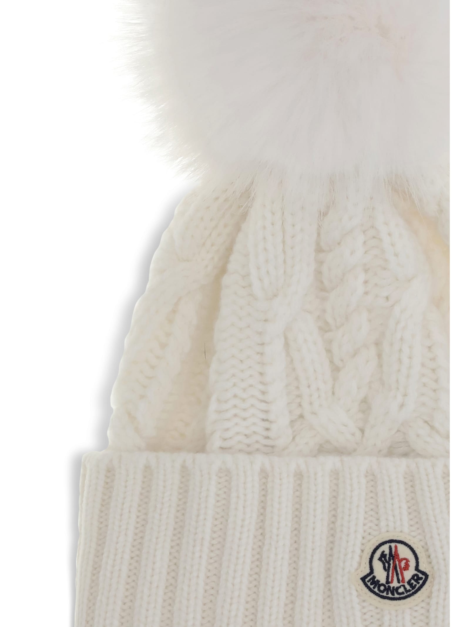 Moncler Bonnet En Cachemire Et Laine Avec Pompon