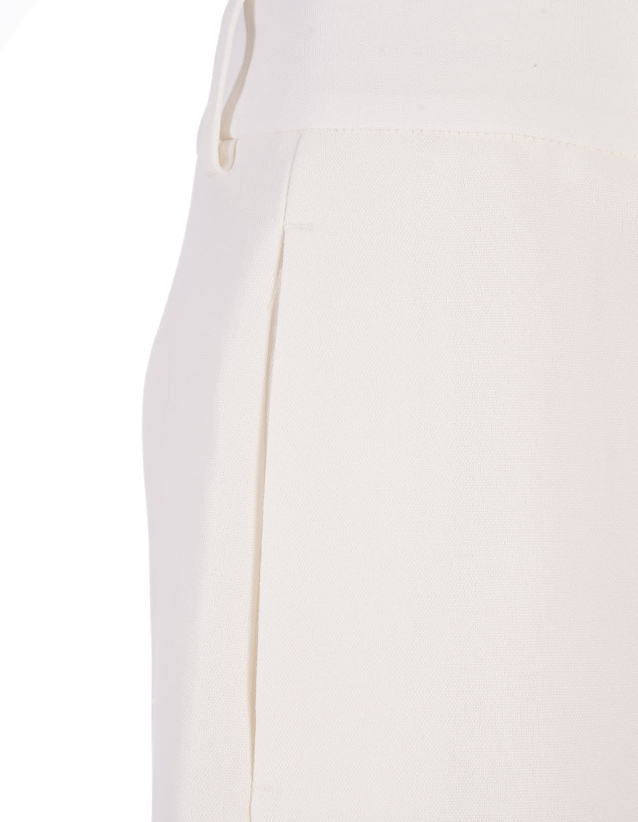 Shop Ermanno Scervino White Linen Blend Tailored Shorts