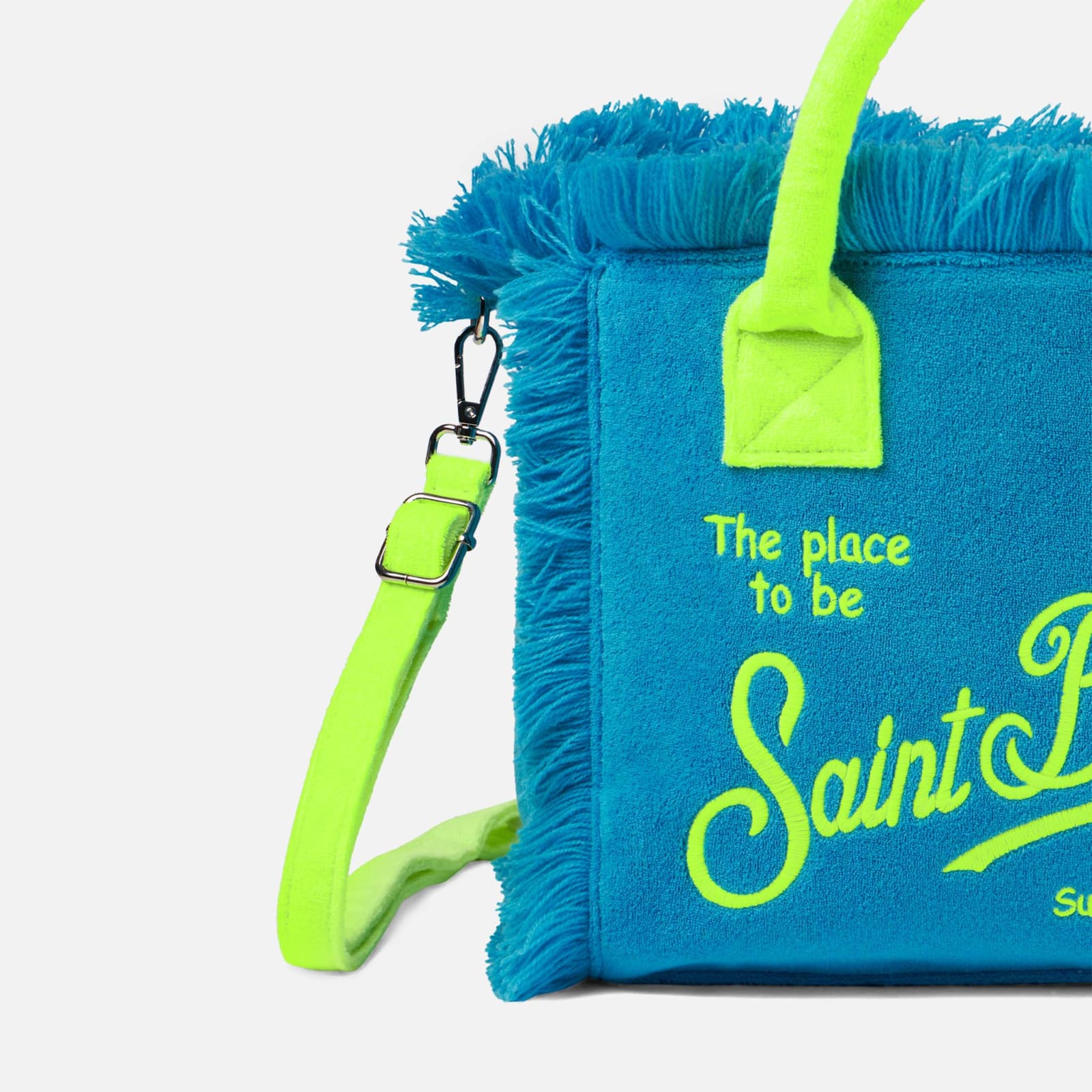 Mc2 Saint Barth Colette Turquoise Terry Handbag In Sky