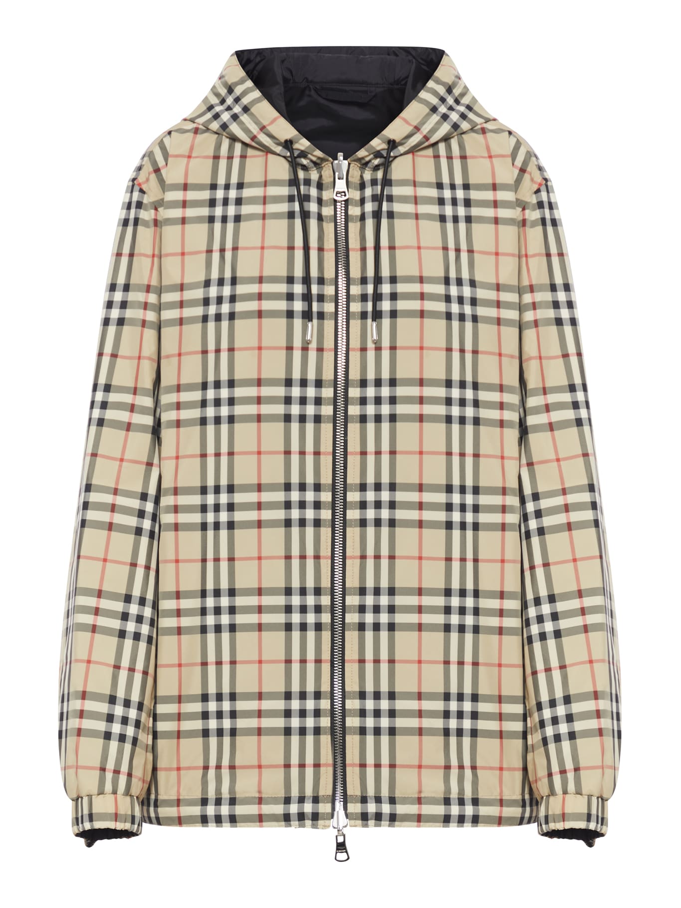 Shop Burberry Stretton Chk R M Jackets In Archive Beige