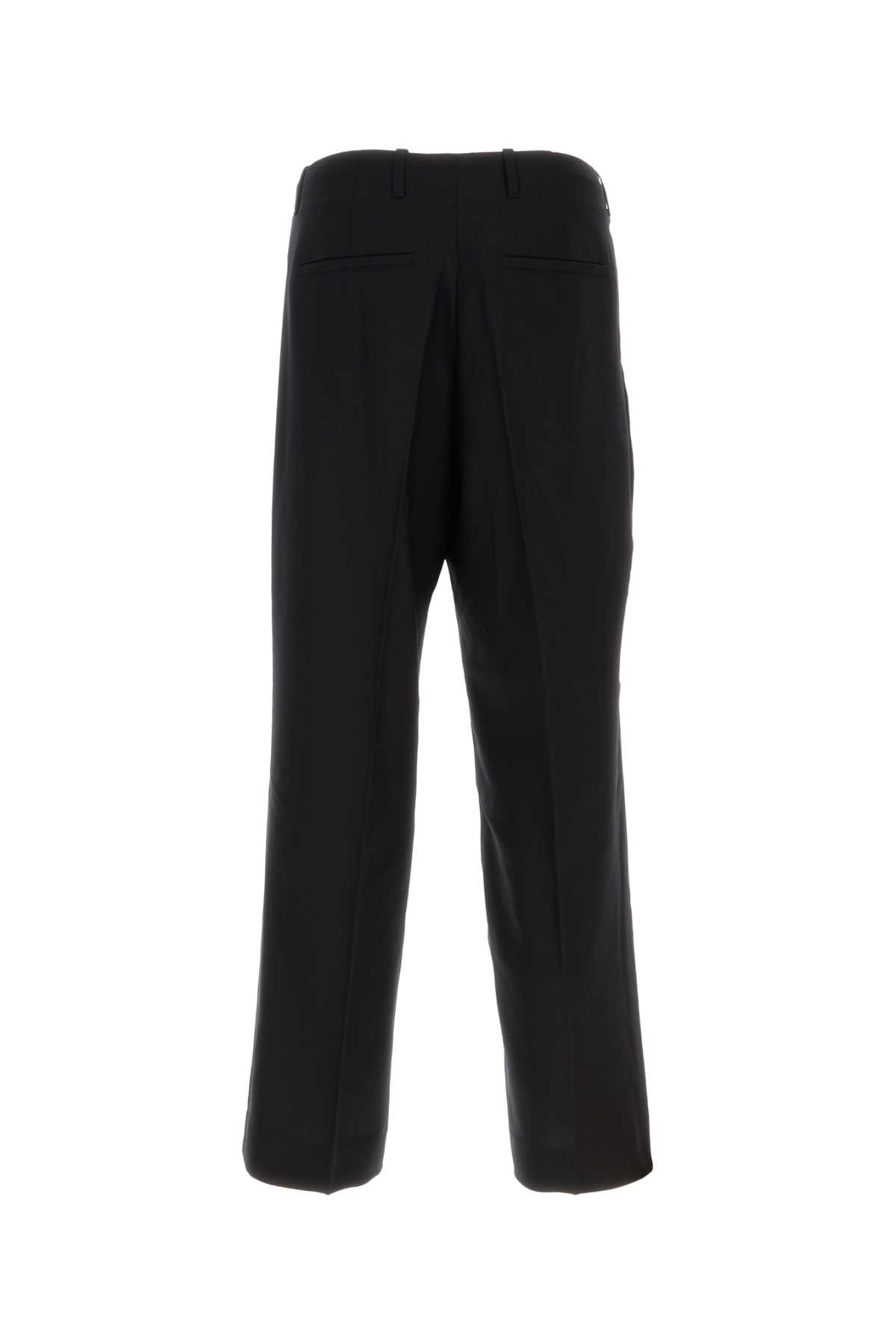 Shop Our Legacy Black Wool Borrowed Chino Pant In Black Panama Wool