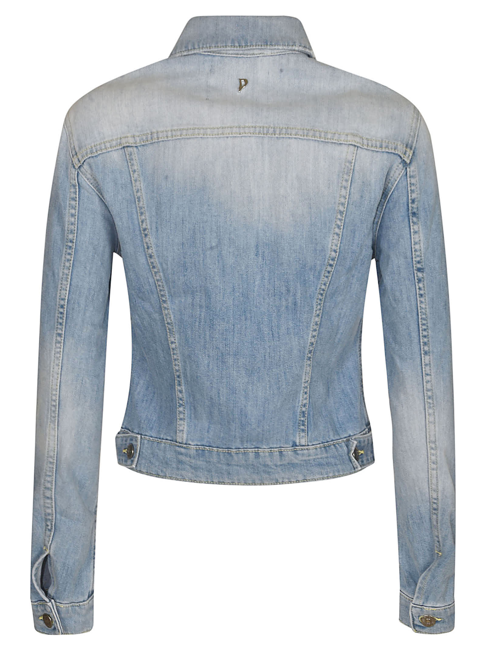 Shop Dondup Buttoned Denim Jacket In 800