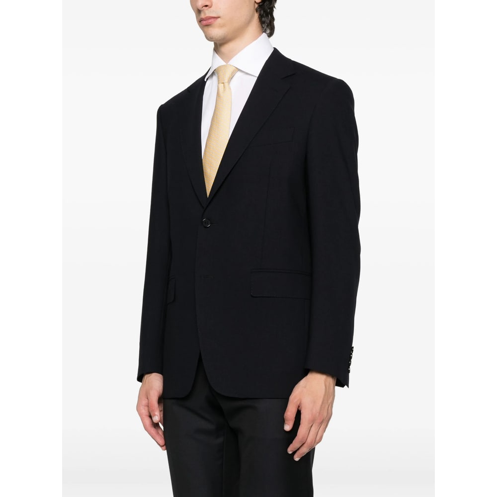 Canali Button Blazer In Black