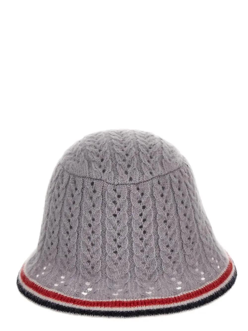 Shop Thom Browne Knit Bell Hat In Grey