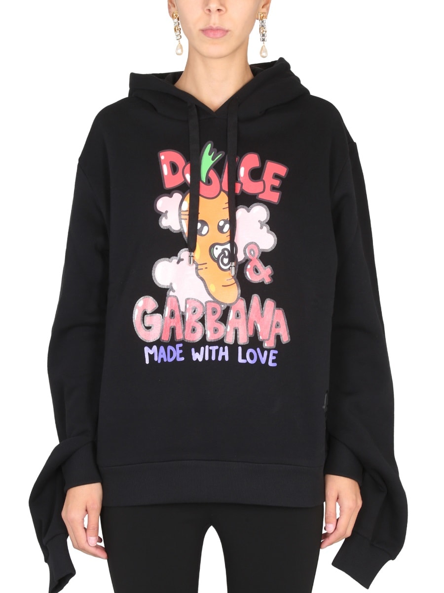 Shop Dolce & Gabbana Sweatshirt With Print By Giampiero Dalessandro In Black