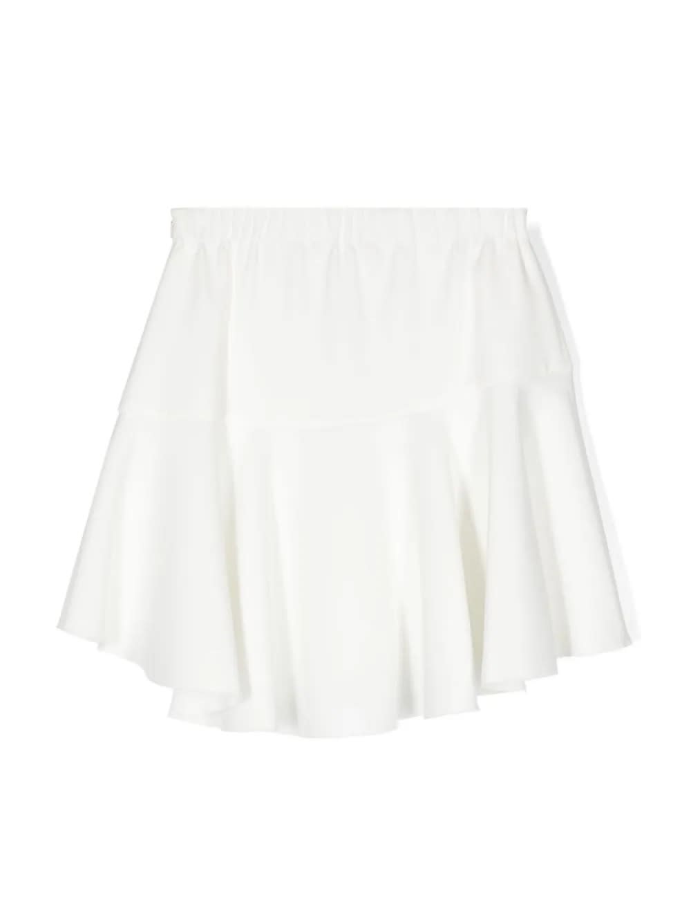 Shop Miss Blumarine White Mini Skirt With 3d Rose