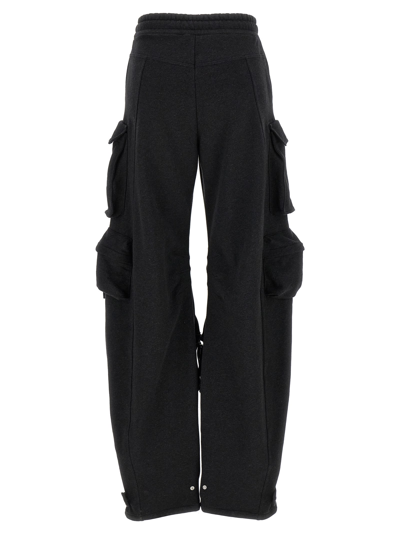 Attico Trousers Cargo Pockets Elastic Waistband