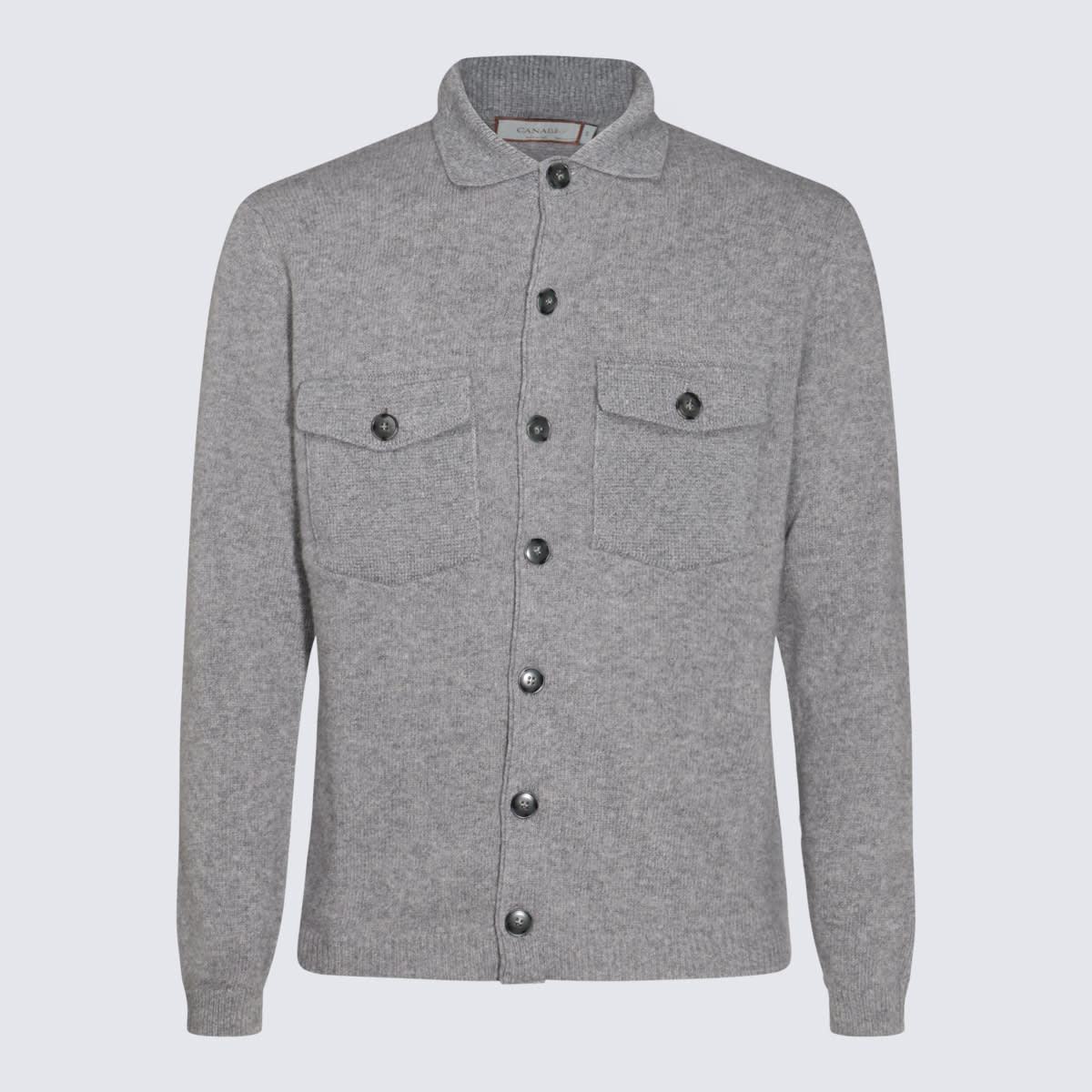 Shop Canali Grey Wool Knitwear