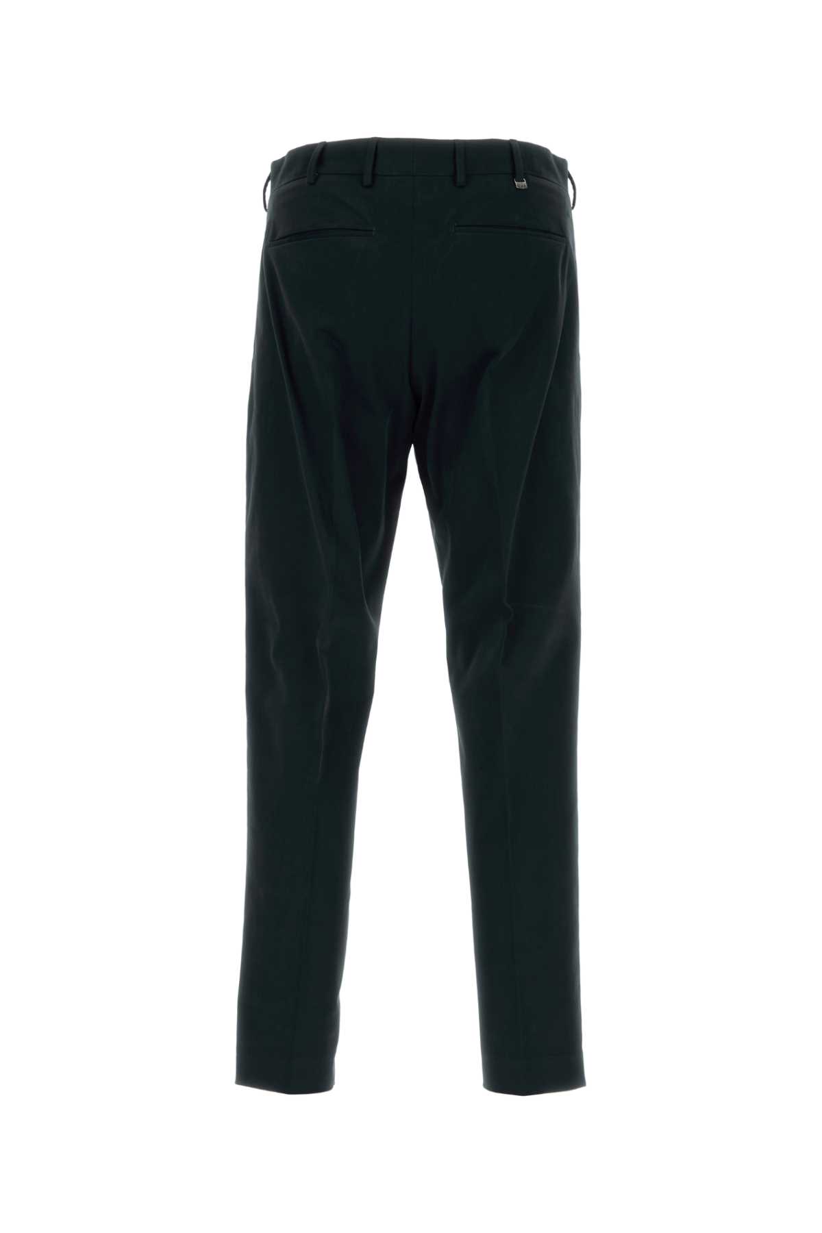 Pt Torino Black Cotton Pants In Black