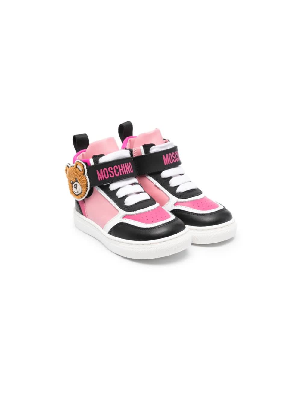 Moschino Kids' Sneakers Alte In Pink