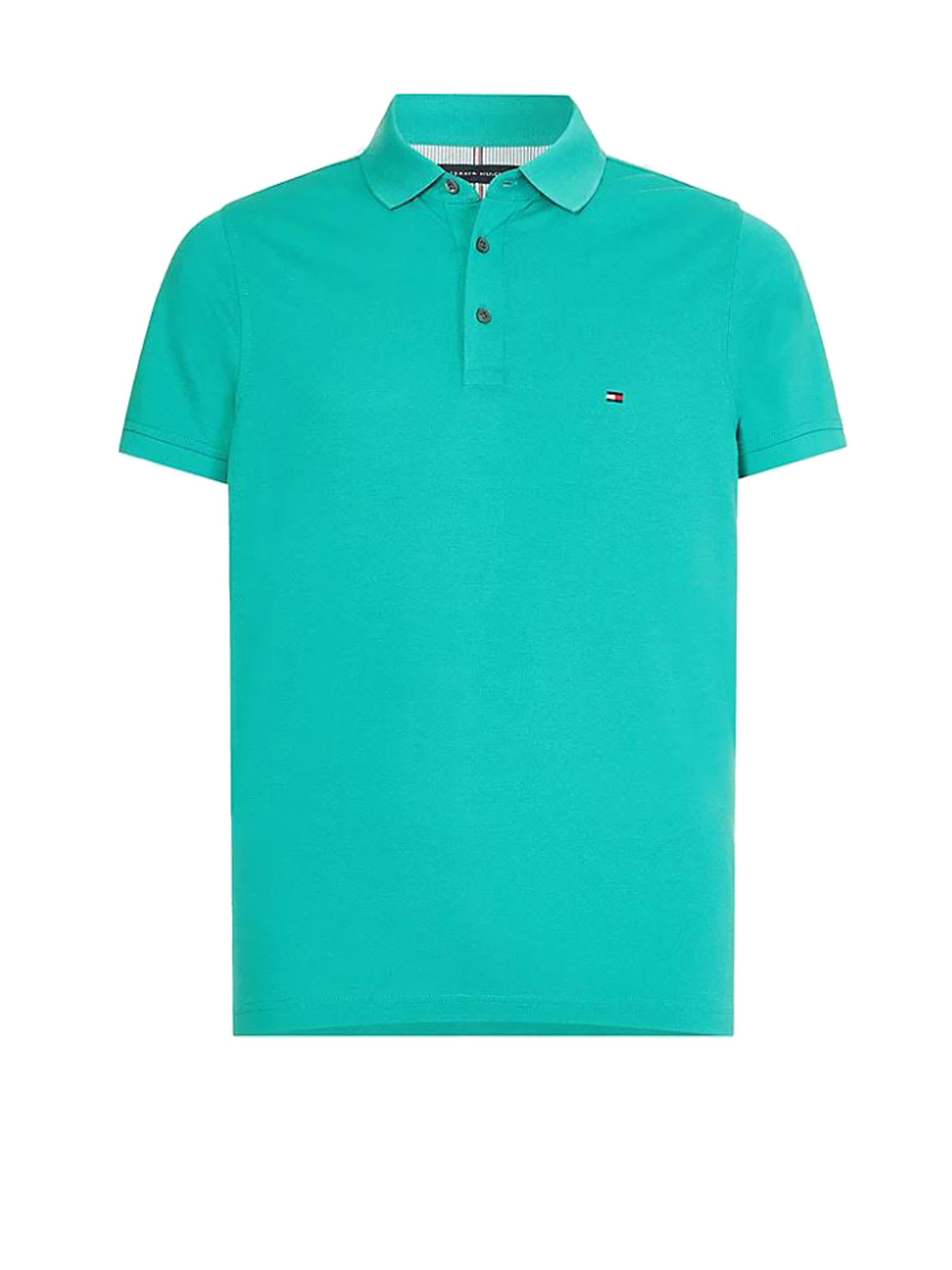 Tommy Hilfiger Polo Shirt In Green Cotton