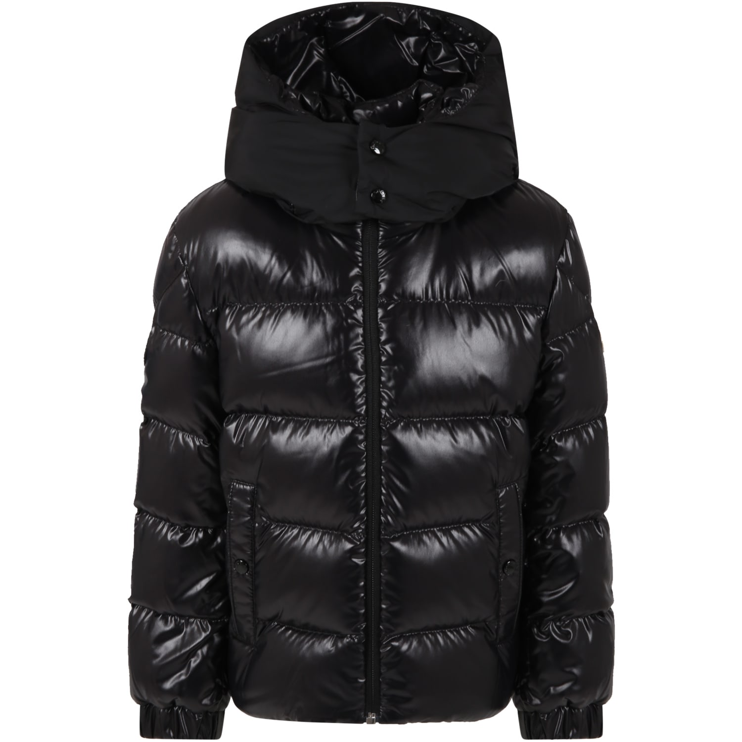 Moncler Black narzin Jacket For Boy With Spiderman