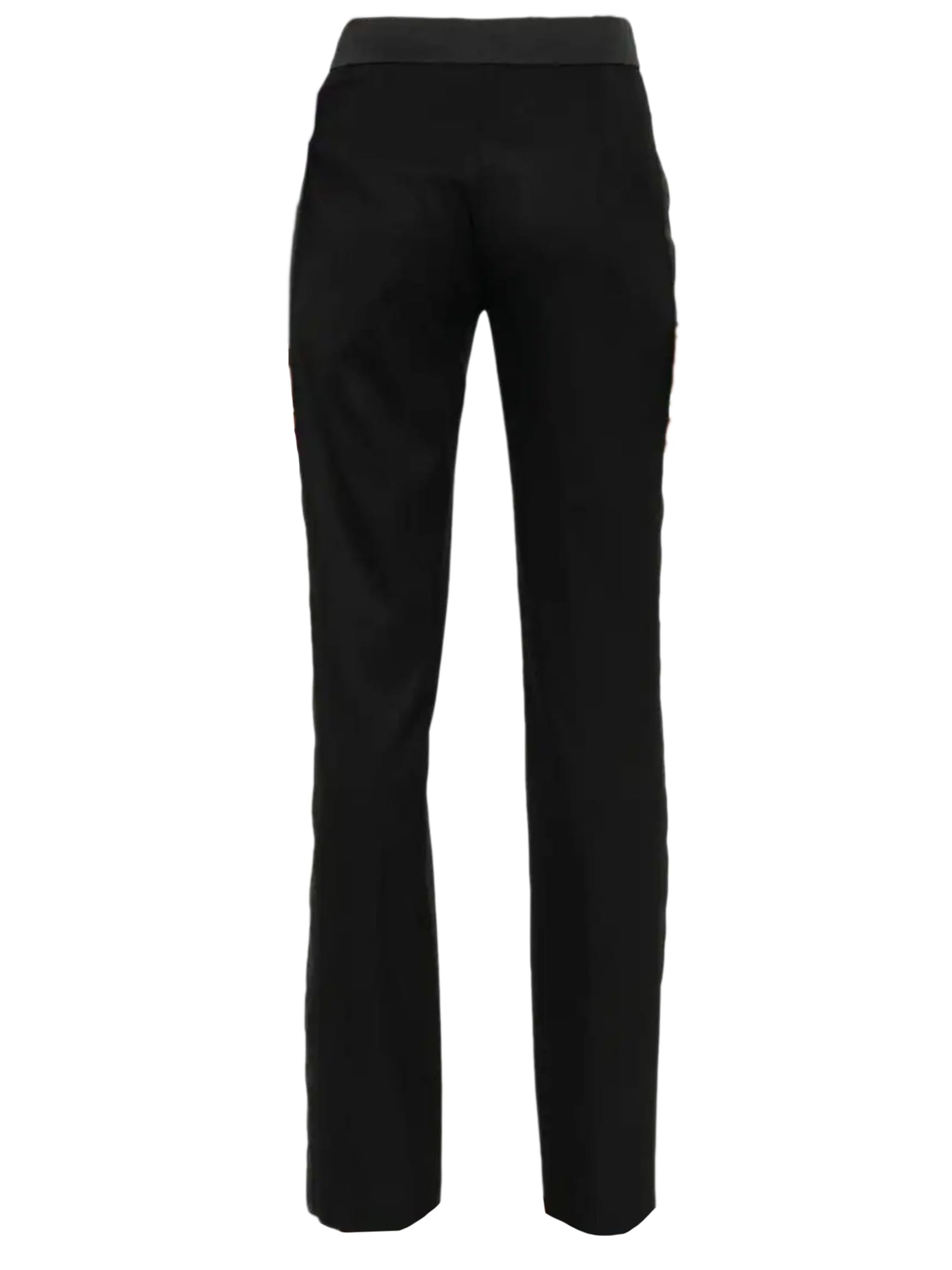 Shop Genny Black Virgin Wool Trousers