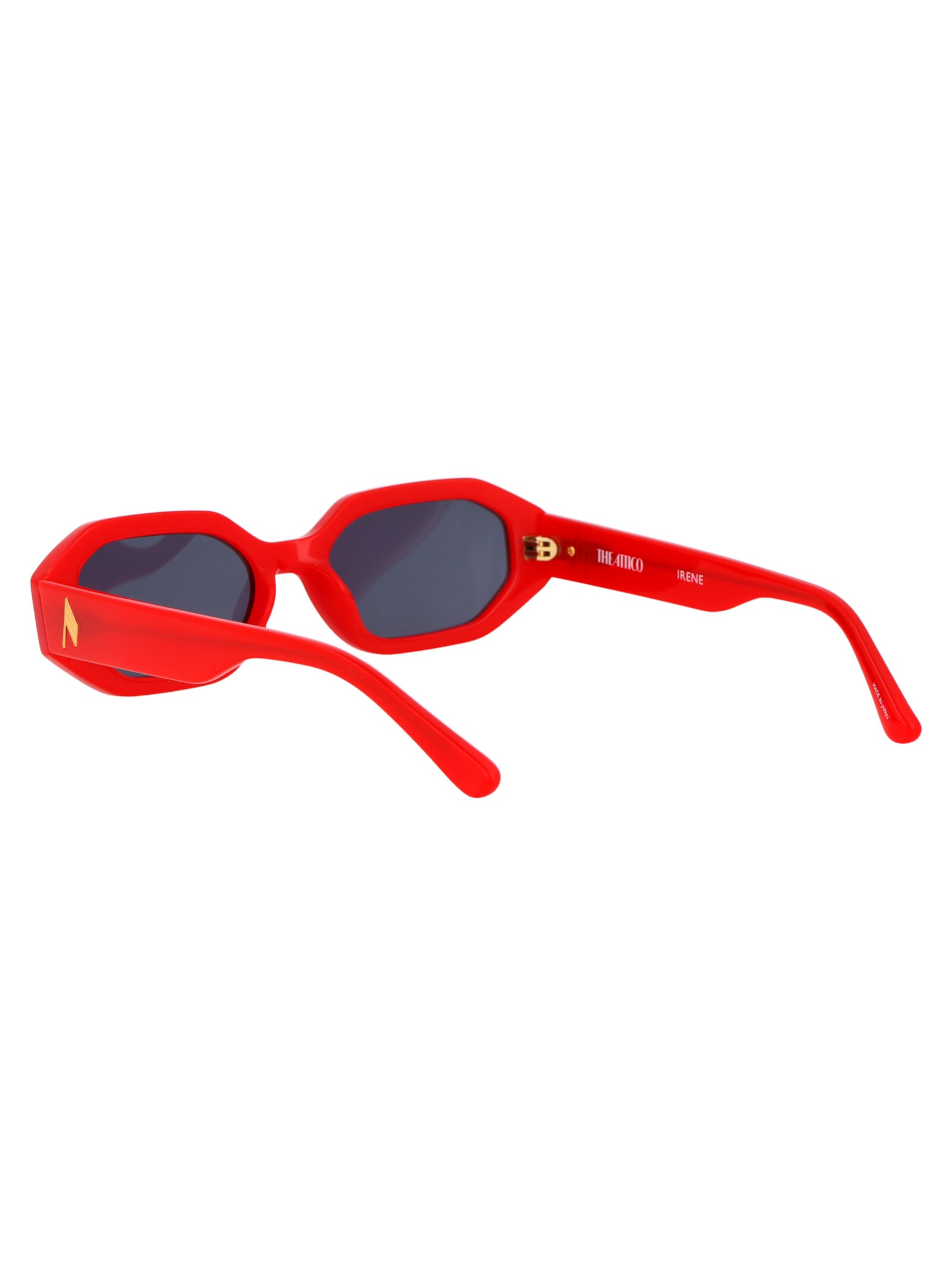 Shop Attico Irene Sunglasses In Red/yellowgold/darkblue
